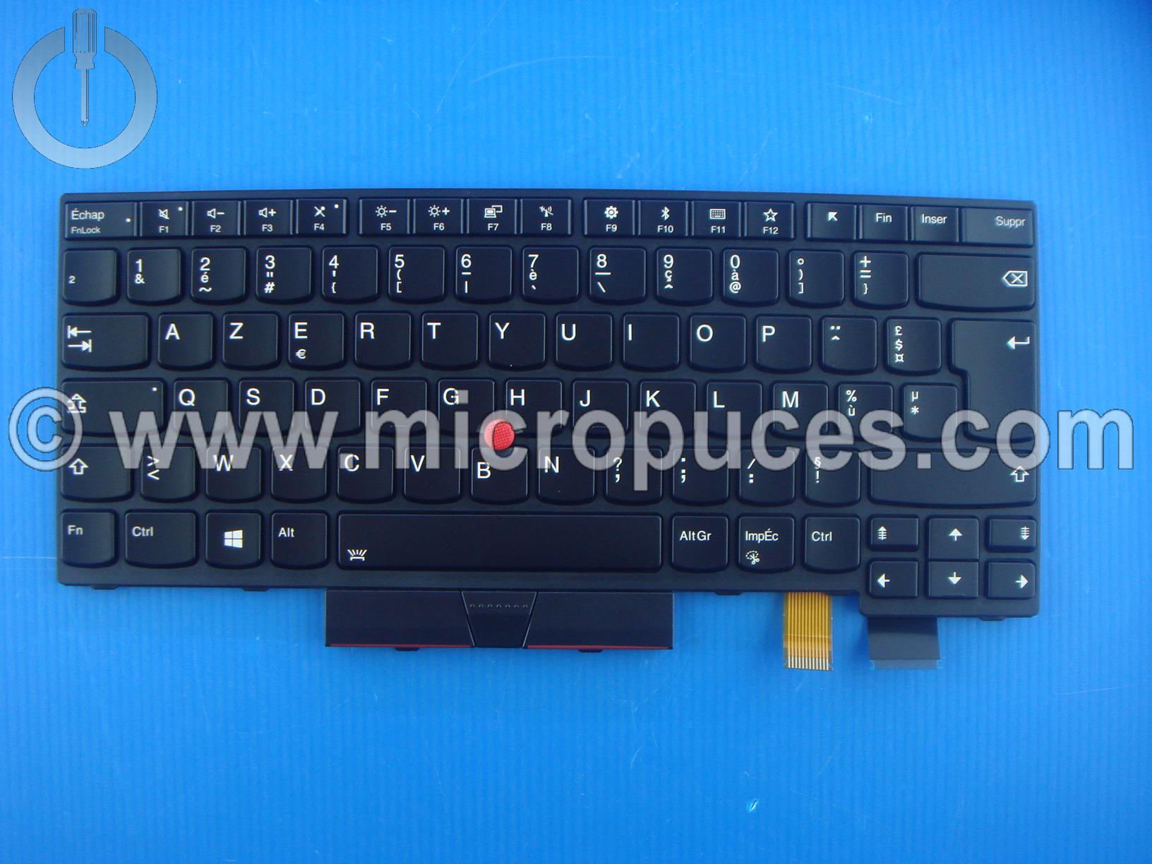 Clavier Azerty rétroéclairé pour Lenovo Thinkpad T470 T480
