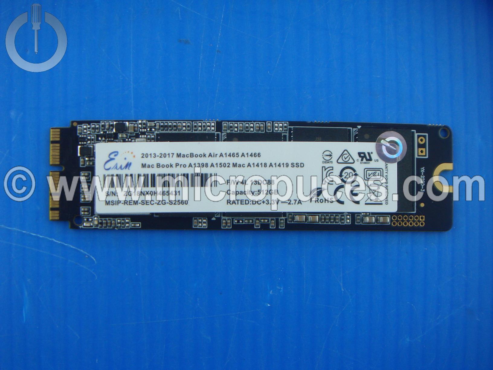 Disque dur SSD 512GB compatible Apple 655-1805D