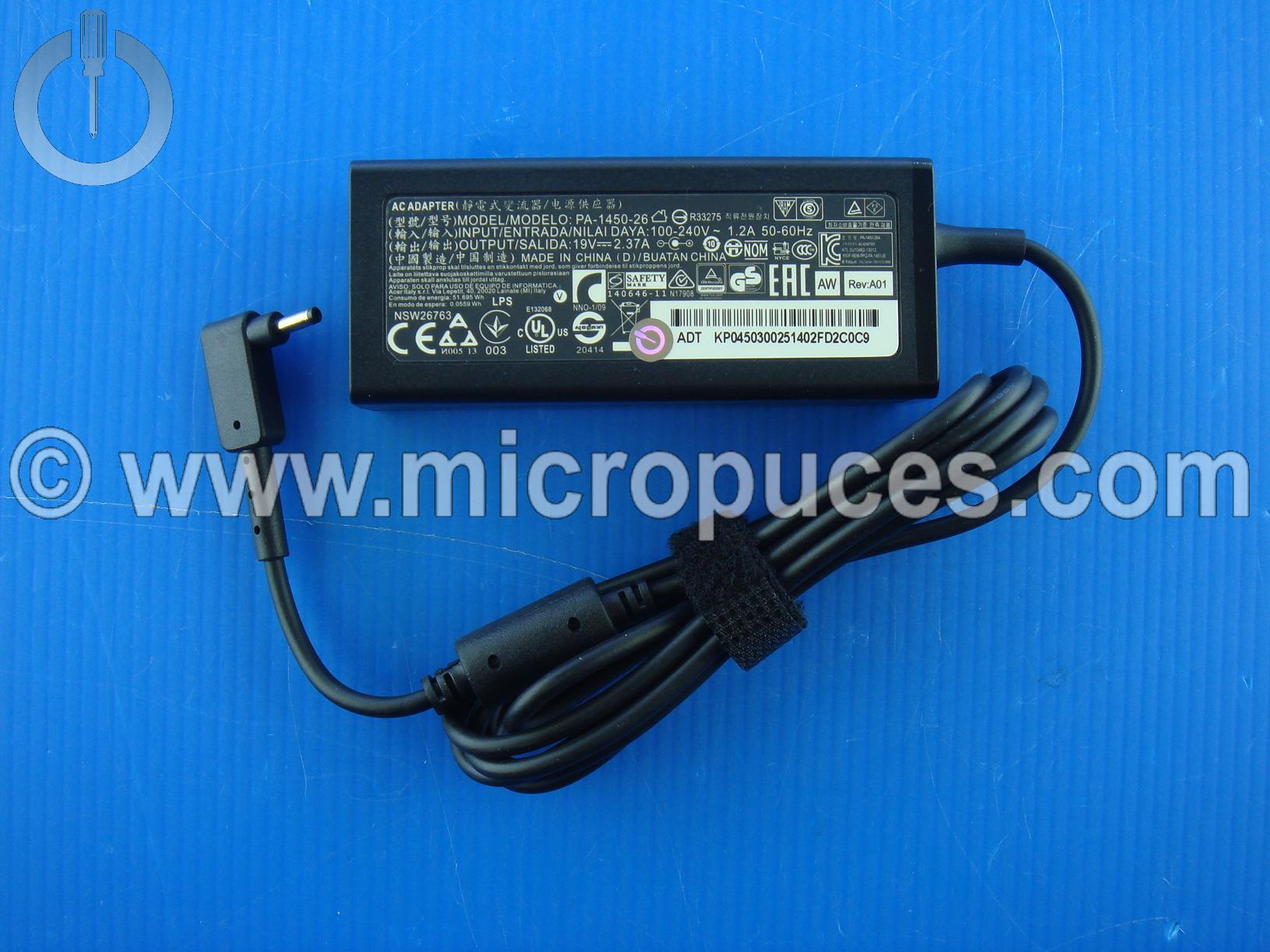 Chargeur Alimentation 19V 2.37A MEDION