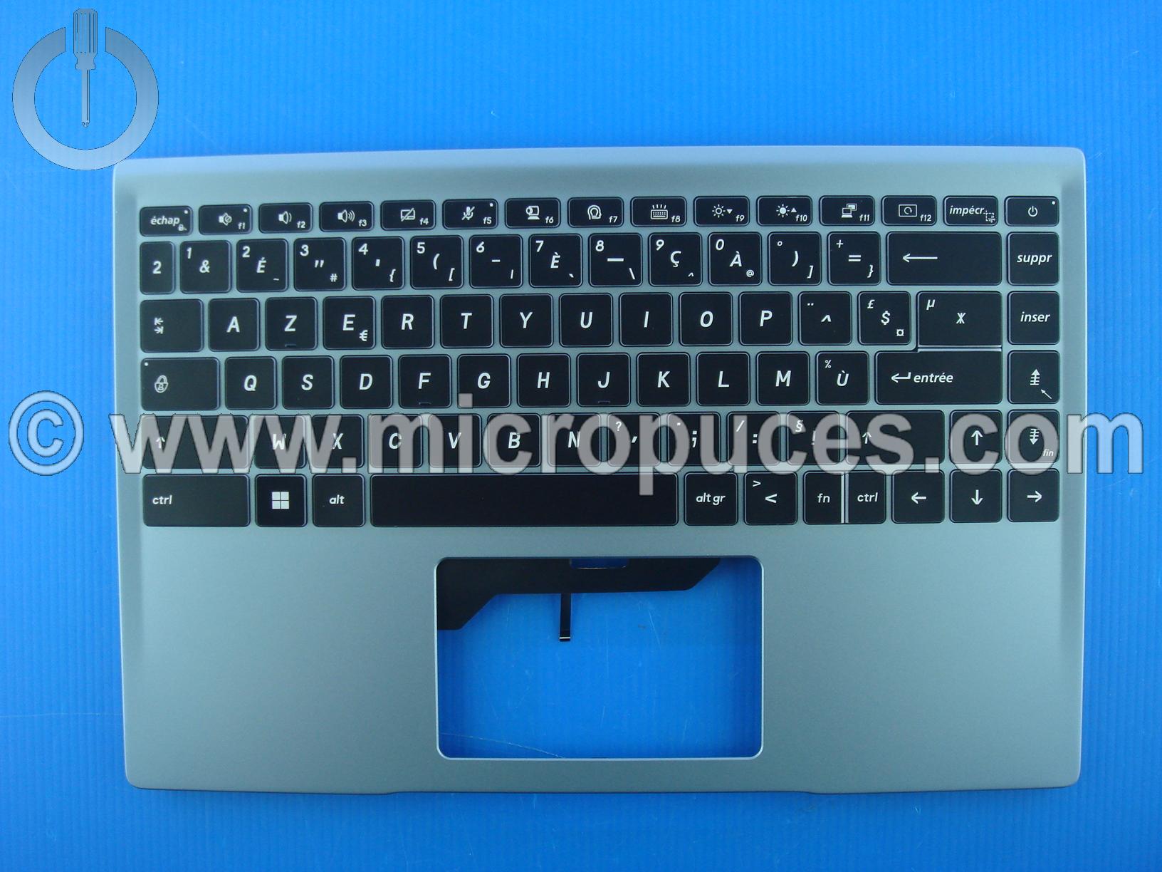 Clavier + plasturgie du dessus pour MSI Modern 14 bleu ciel