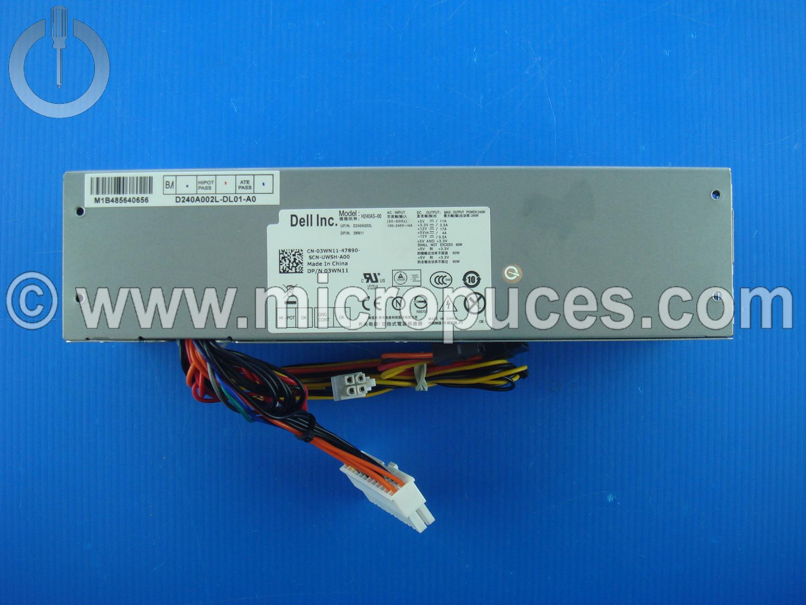 Alimentation 240W pour DELL Optiplex 7010