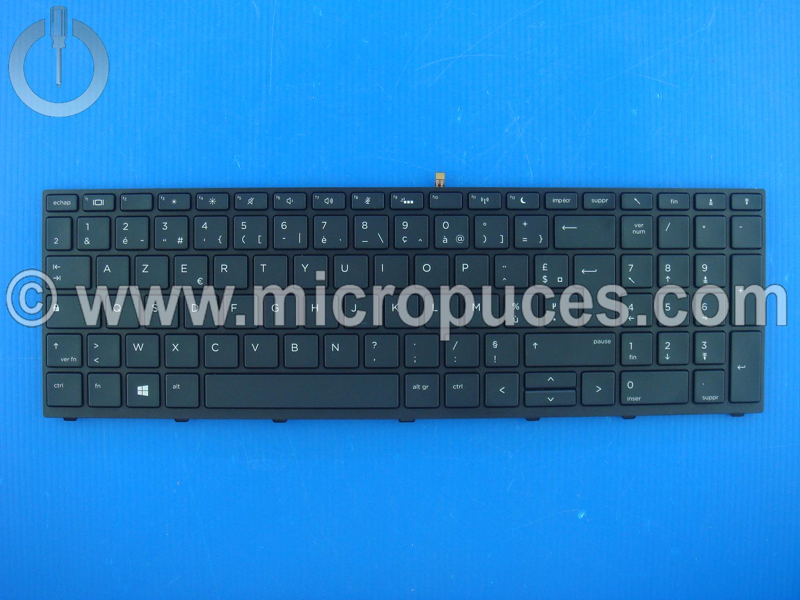 Clavier AZERTY HP pour Probook 650 G4 G5 avec trackpoint