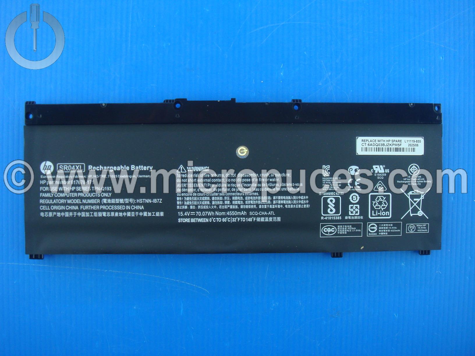 Batterie d'origine pour HP Omen 15 et OMEN 17