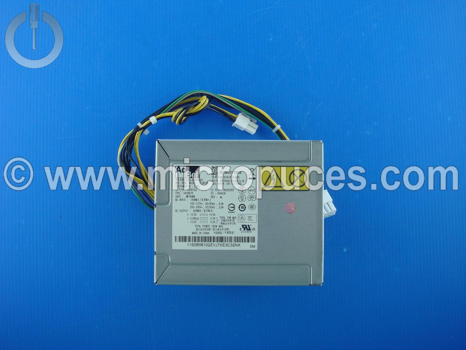 Alimentation 180W d'origine pour Lenovo THINKCENTRE E73