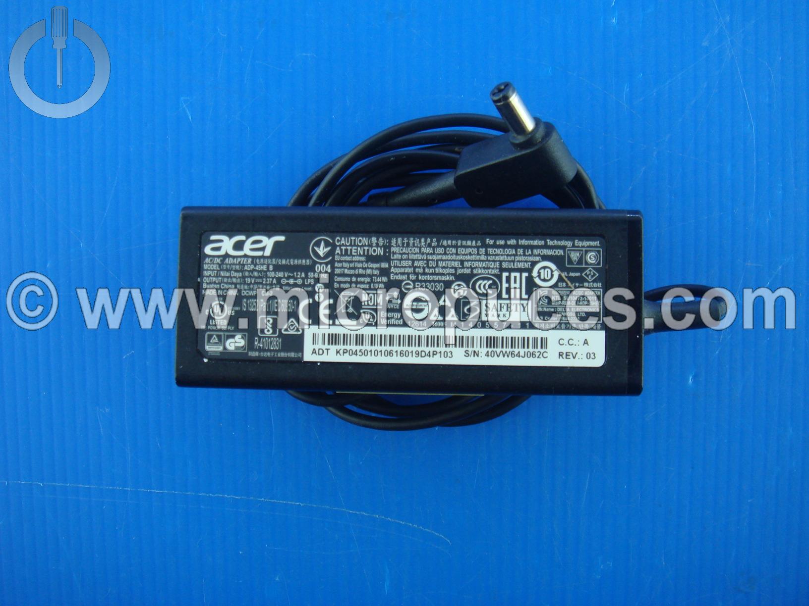 Chargeur ACER ADP-45HE B 19V 2.37A