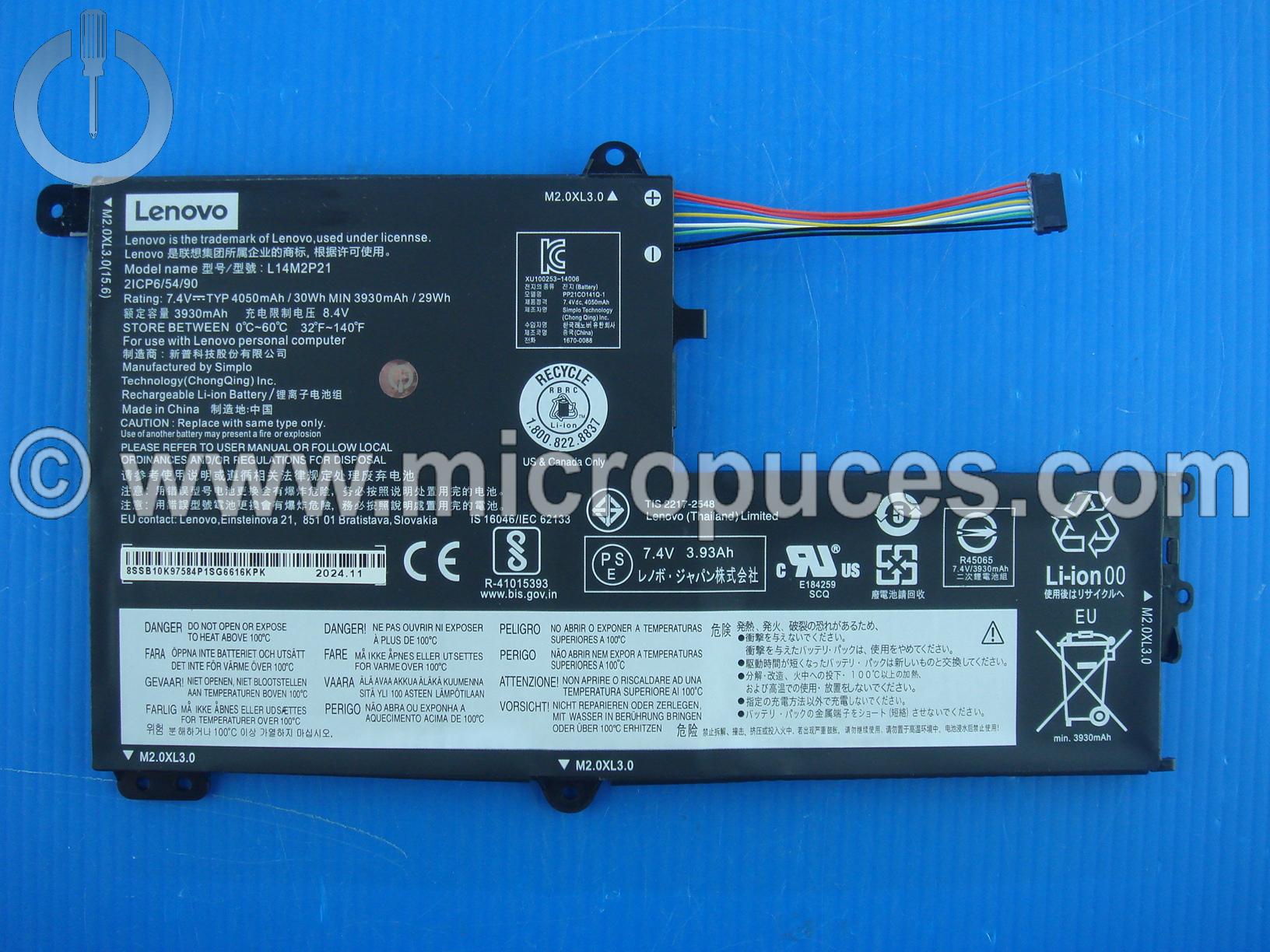 Batterie d'origine pour LENOVO Ideapad 330S