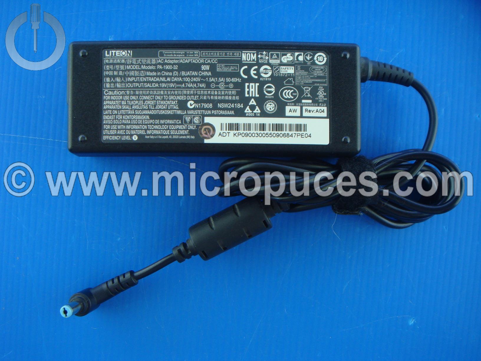 Chargeur Alimentation 19V 4.74A pour ACER