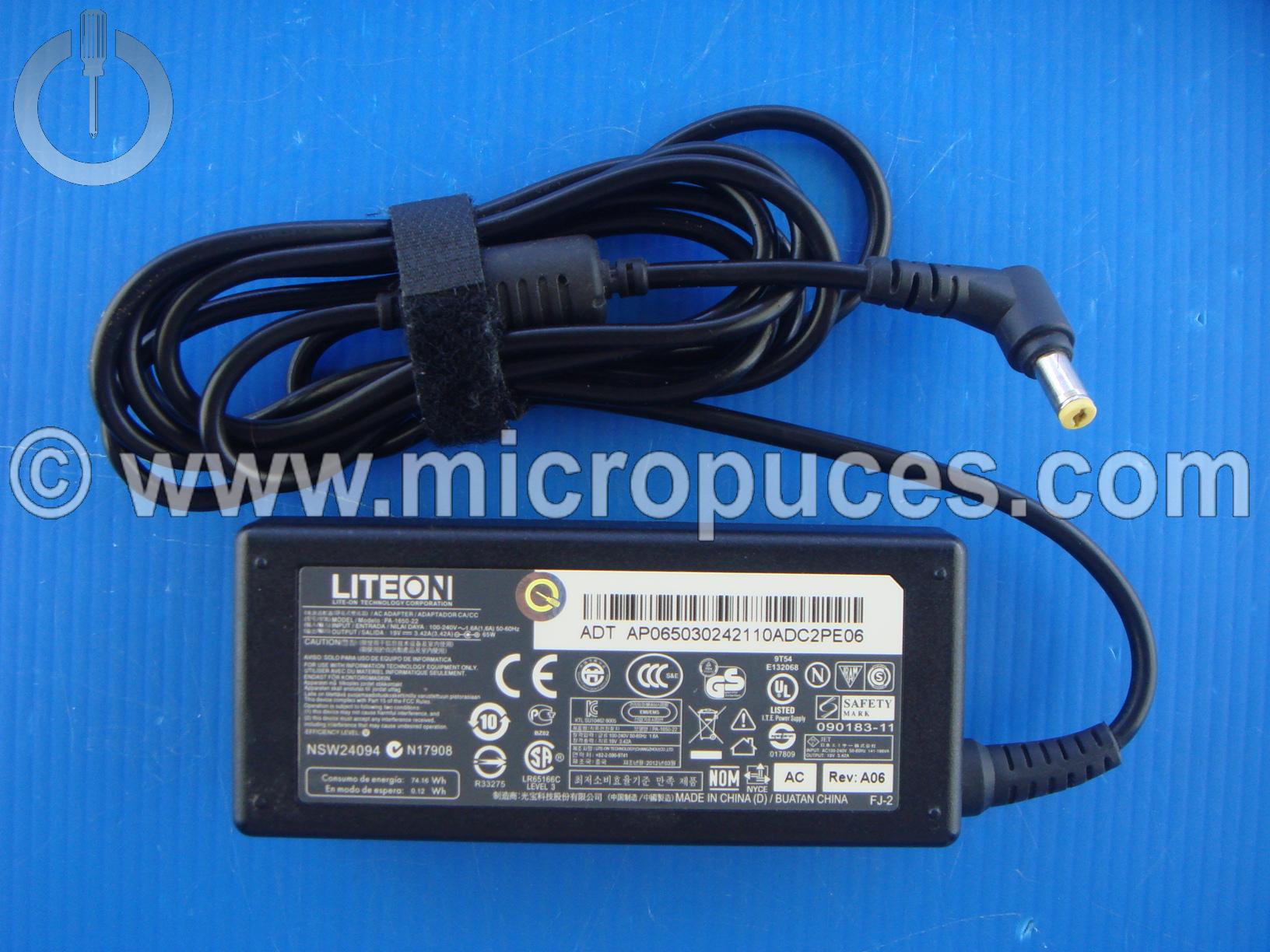 Chargeur Alimentation  ACER 19V 3.42A ADP-65