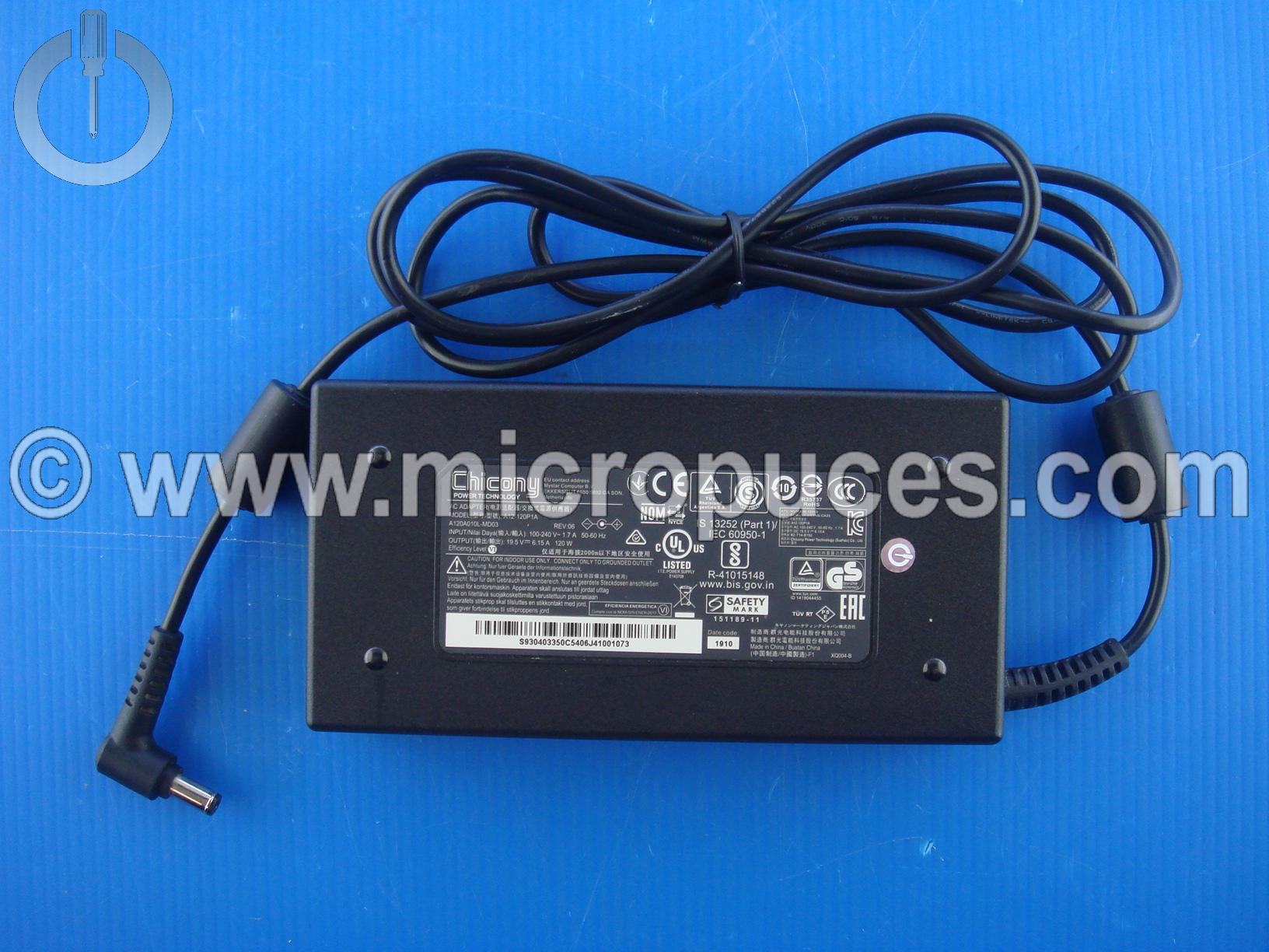 Chargeur pour MSI GF63 120W