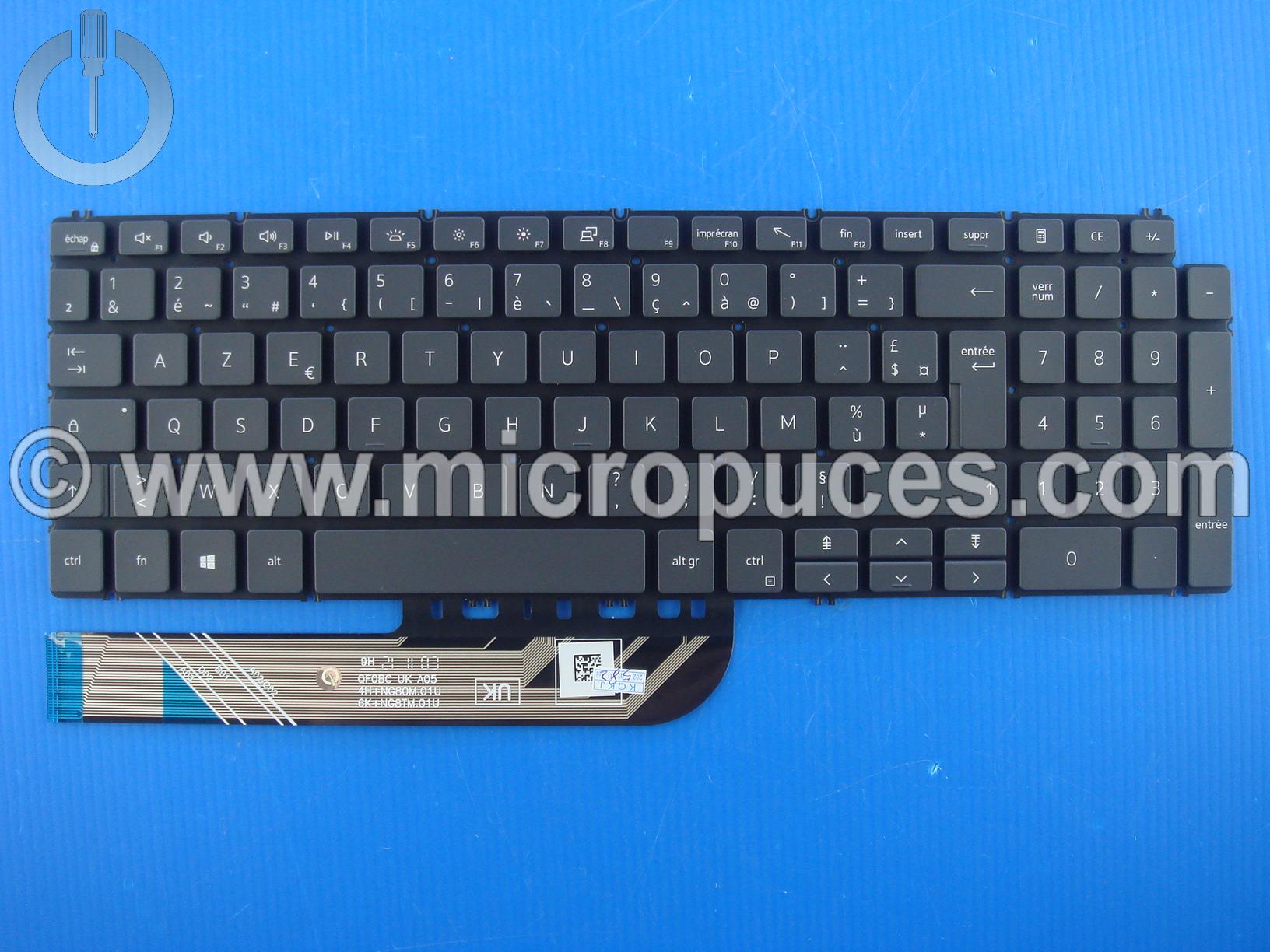 Clavier AZERTY noir pour DELL Inspiron 3501 3502 3505