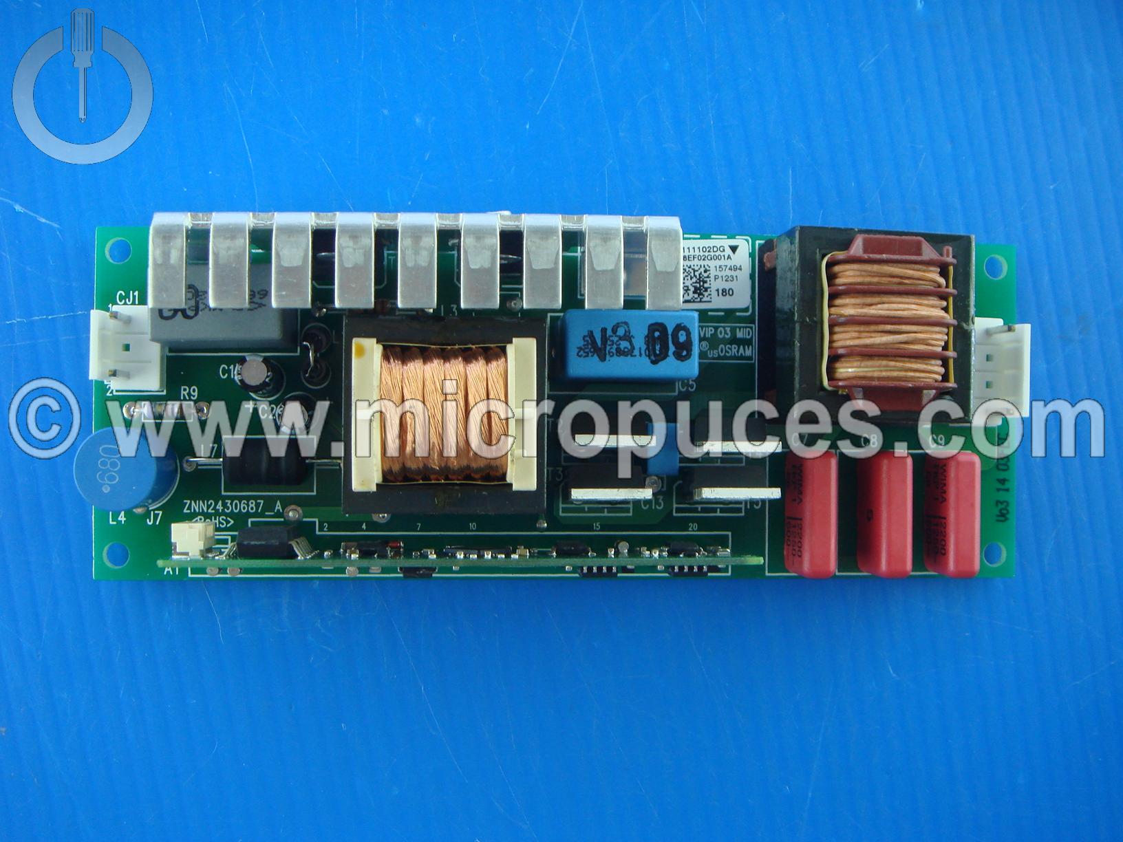 Carte Ballast 180W OSRAM pour vidoprojecteur Acer X1320WH