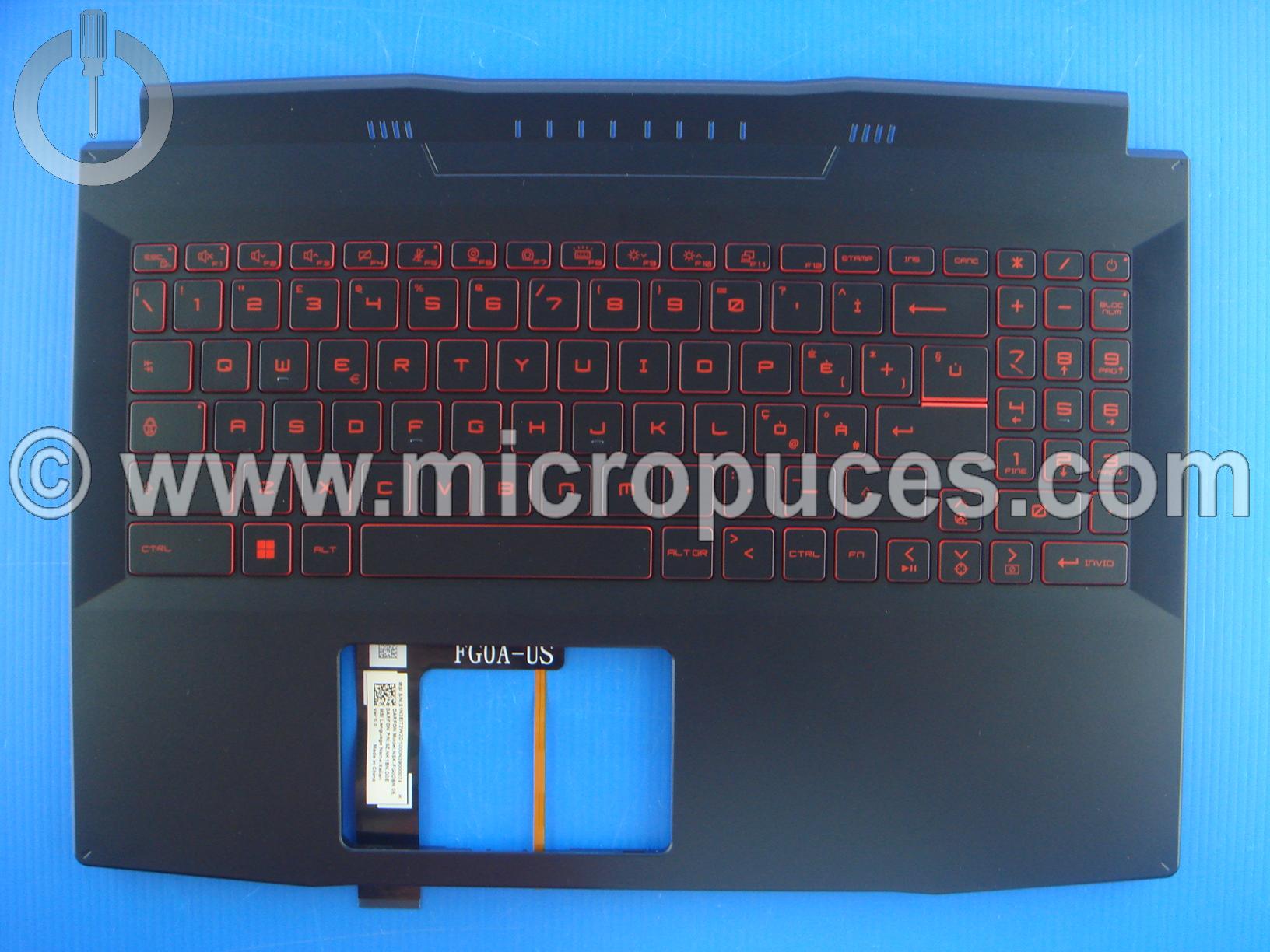Clavier QWERTY + plasturgie pour MSI Katana GF66 11UC