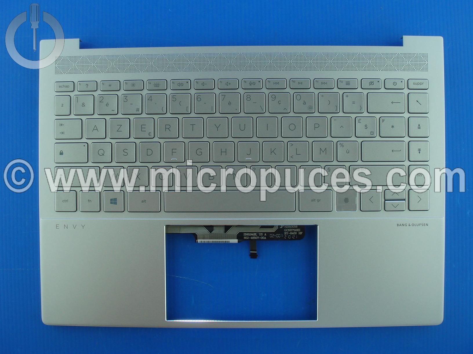 Clavier + plasturgie silver pour HP Envy 14-EB