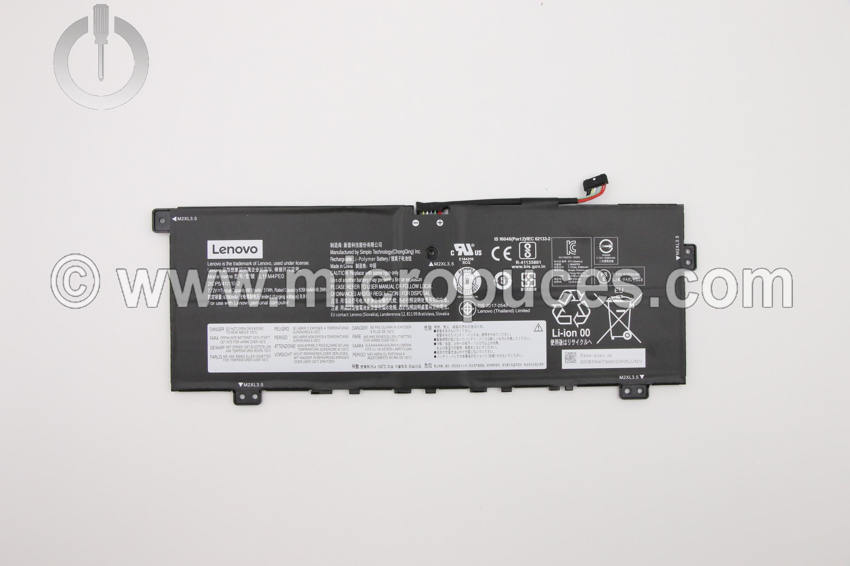 Batterie 7.72V 51Wh pour LENOVO Yoga C740-14IML