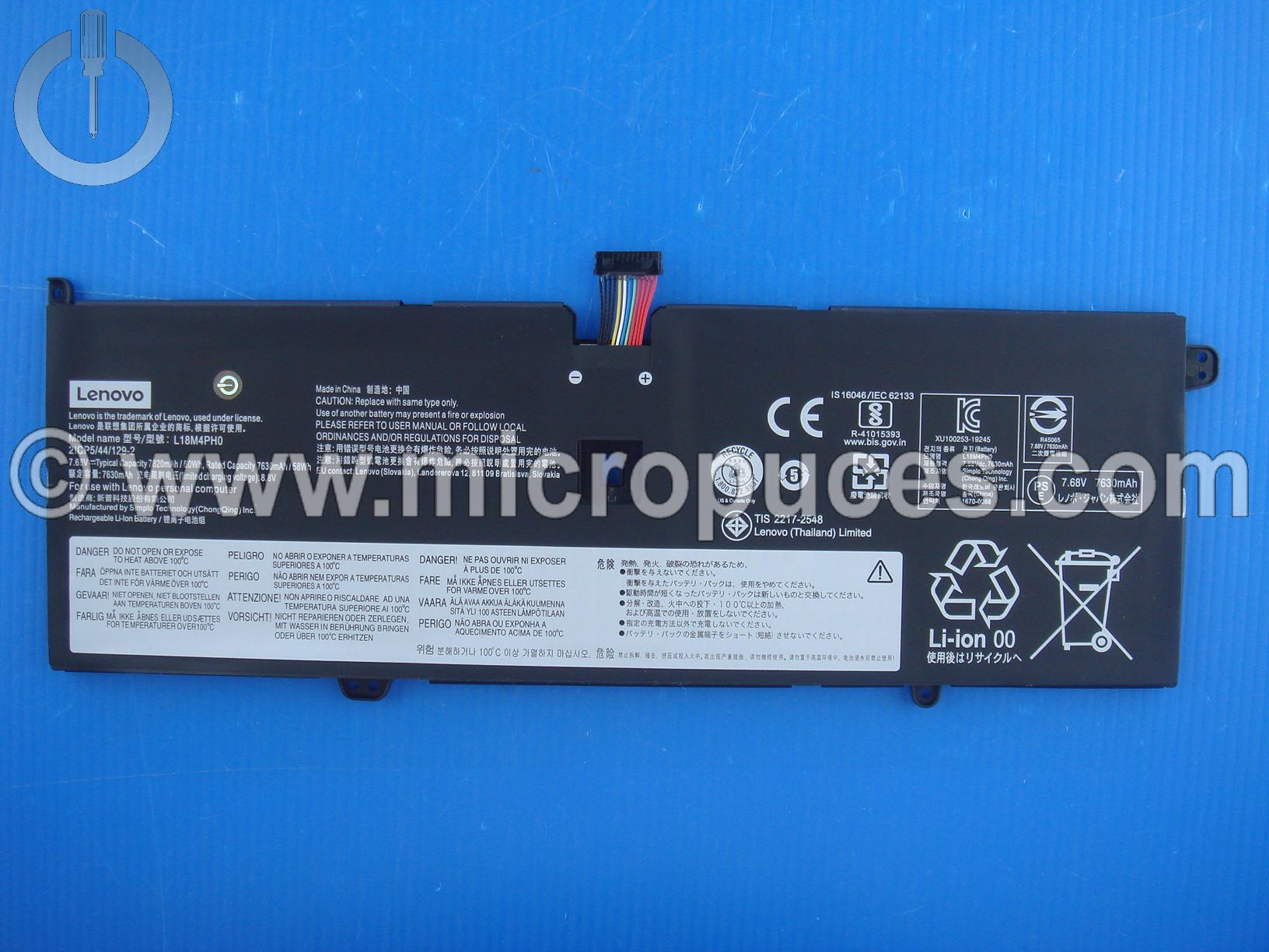 Batterie pour Lenovo Ideapad Yoga C940-14IIL 12 fils