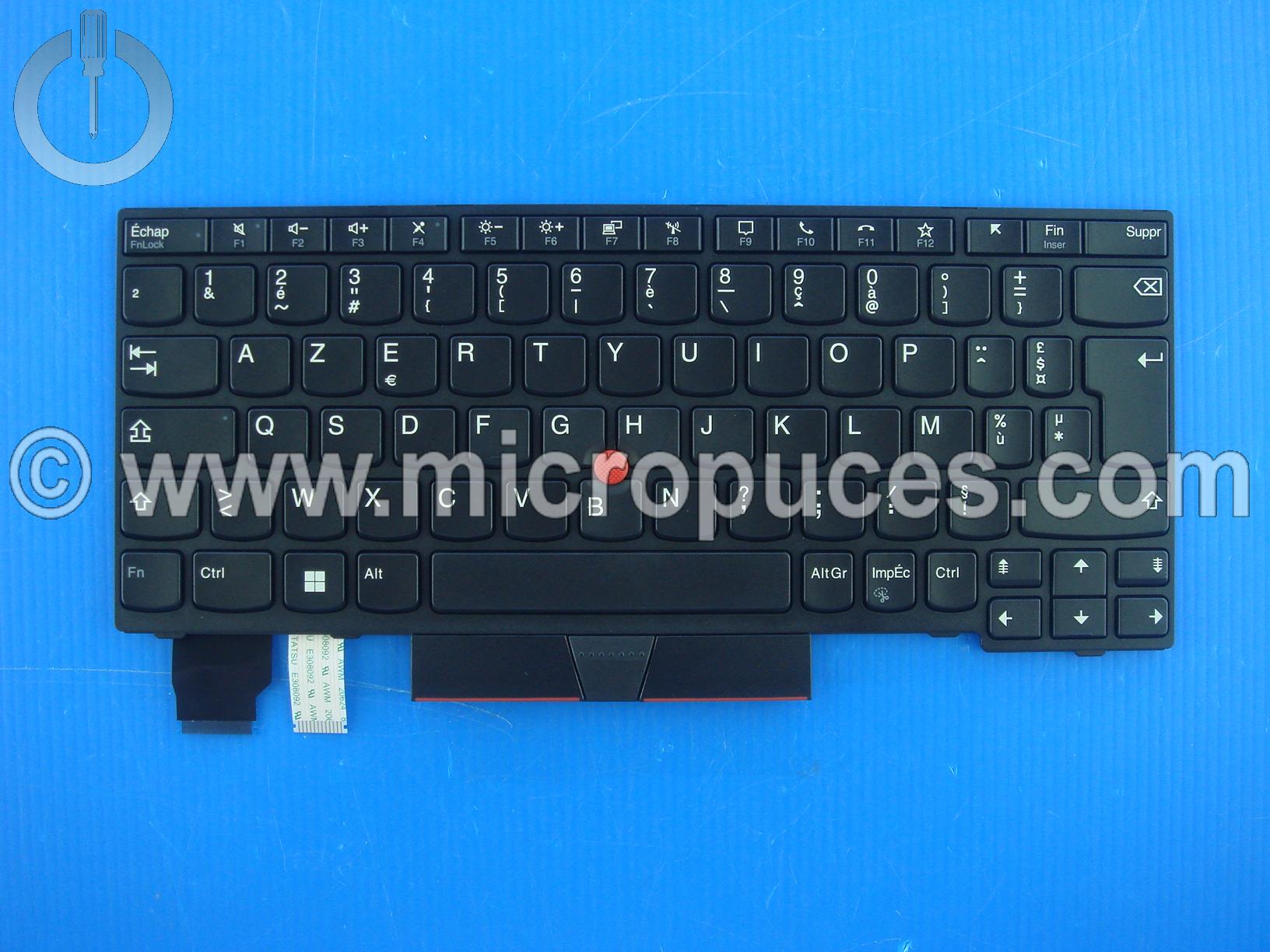Clavier AZERTY pour Lenovo Thinkpad X13 1ere et 2eme gen