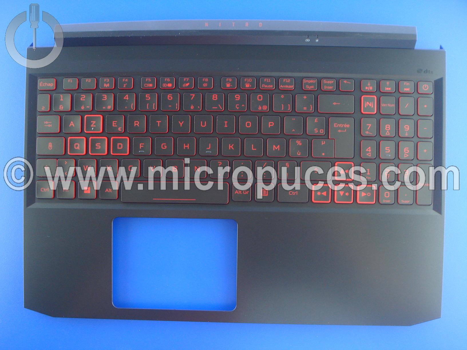 Clavier AZERTY + plasturgie du dessus pour Acer Nitro AN515-55 ( version 1650 )