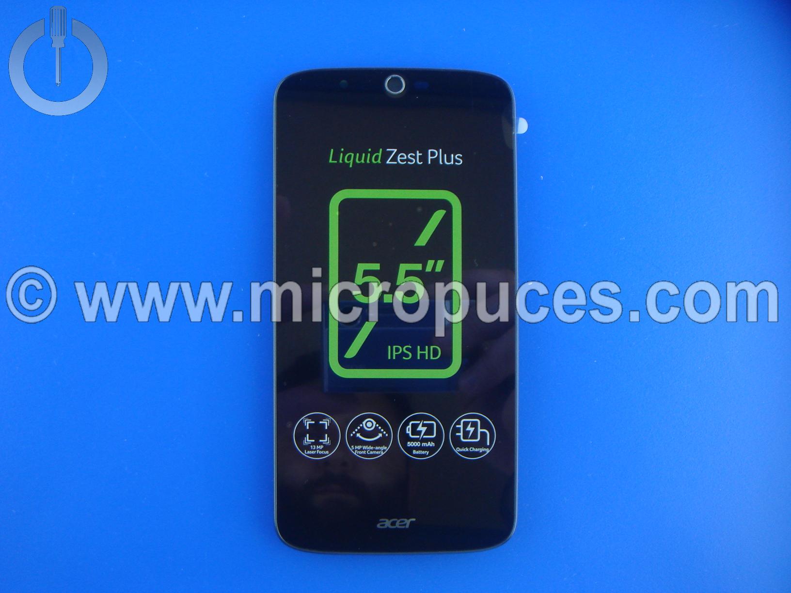 Module écran LCD tactile bleu avec cadre pour téléphone ACER
