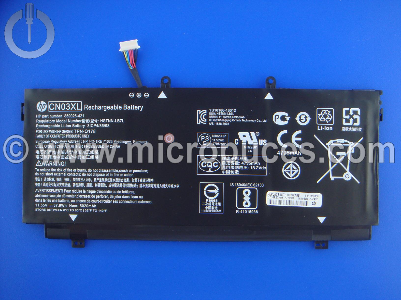 Batterie CN03XL pour HP Envy 13-ab