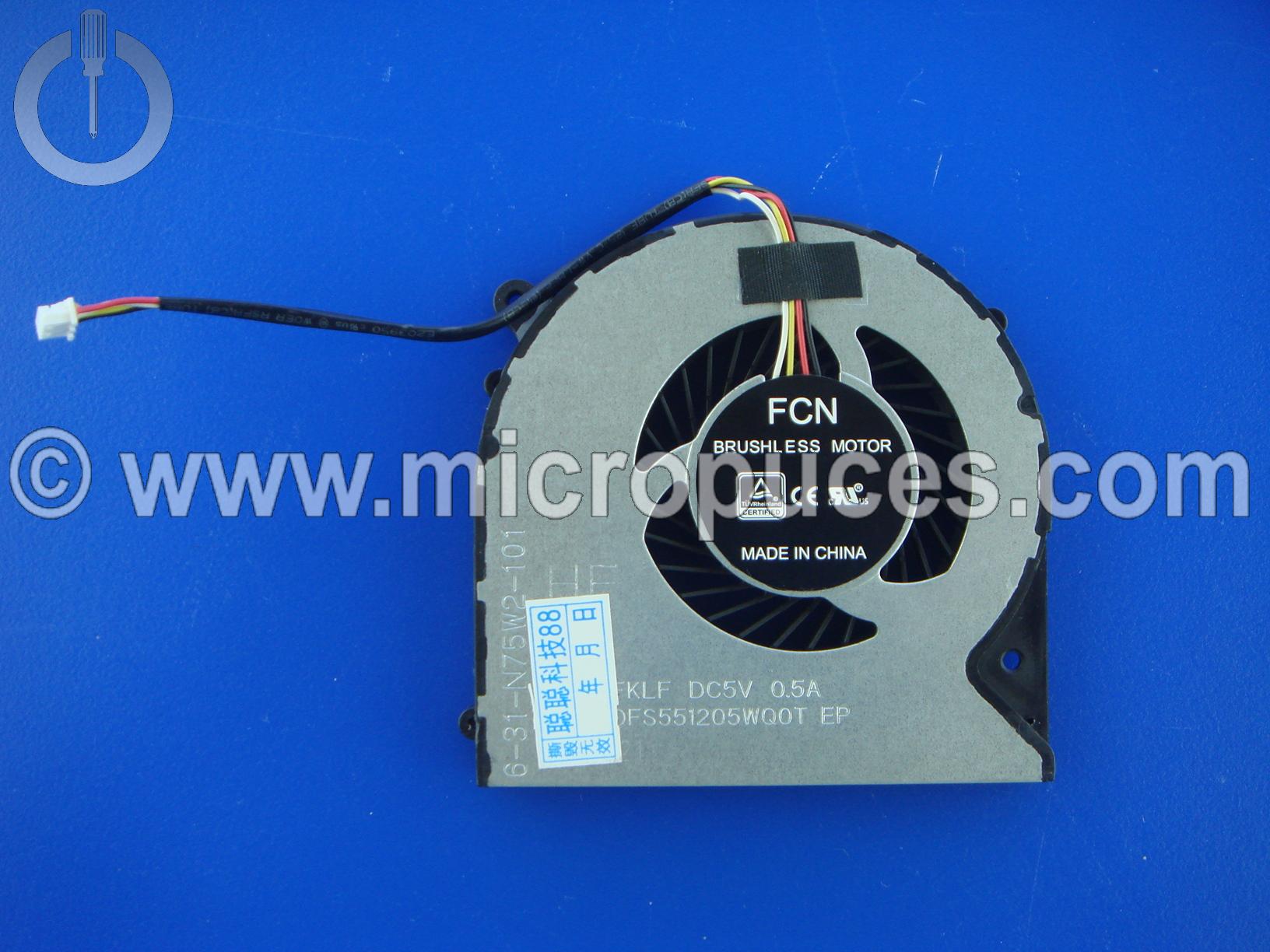 Ventilateur CPU pour CLEVO N750 pour Terra Mobile 1515