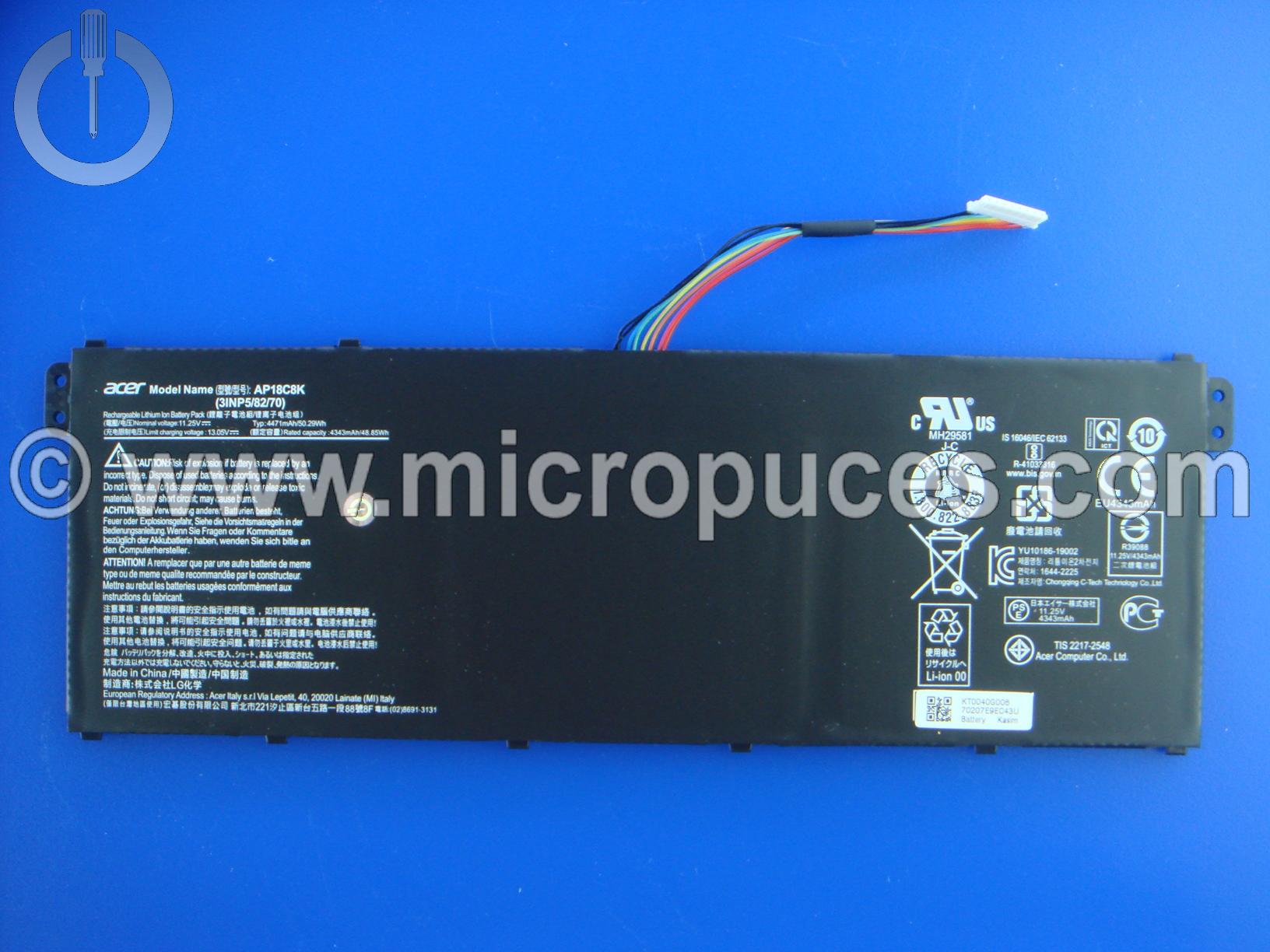 Batterie originale ACER pour A315, A514, A515 - 11.4V