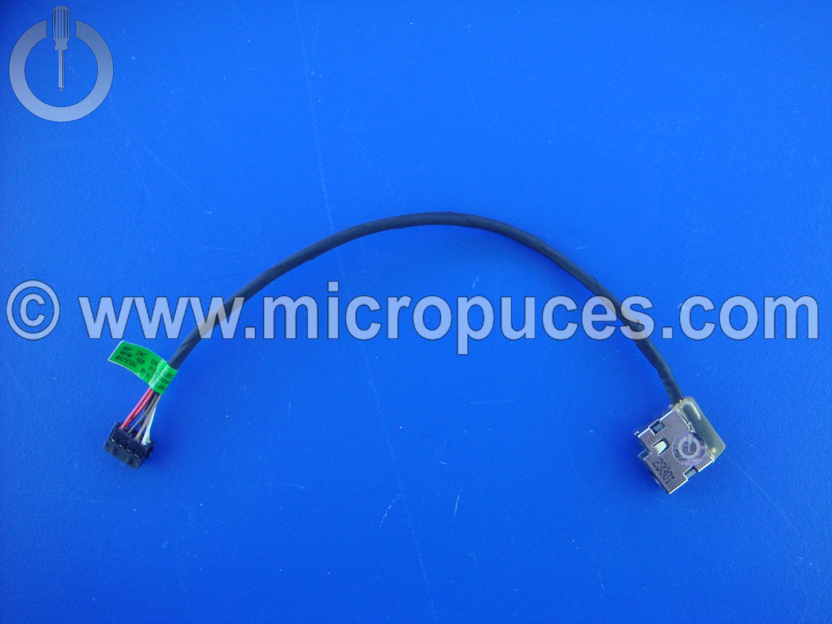 Cable alimentation pour HP Pavilion 15-e et 17-e (version 17 cm)