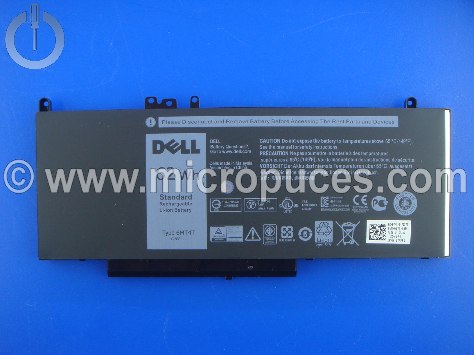 Batterie d'origine pour DELL