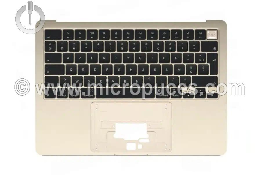 Clavier + plasturgie pour MacBook Air Retina 13″ M4 A3240 (2025) - Lumière Stellaire