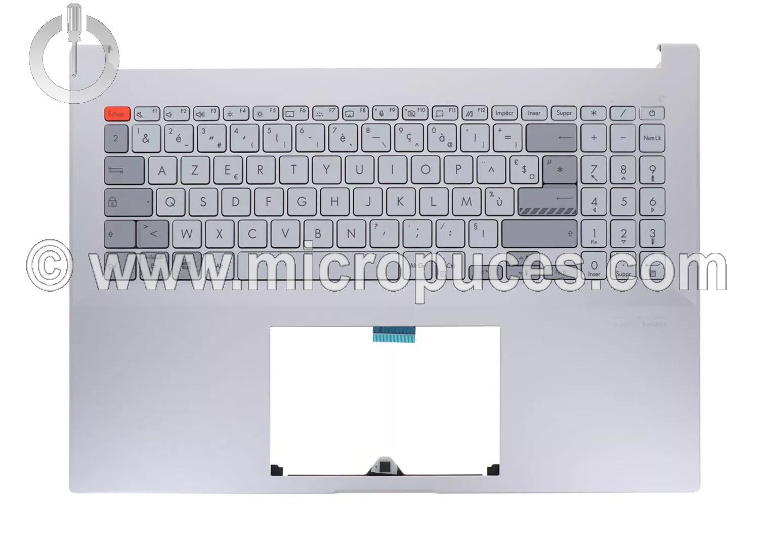 Clavier Français + plasturgie de dessus pour ASUS N7600 - silver