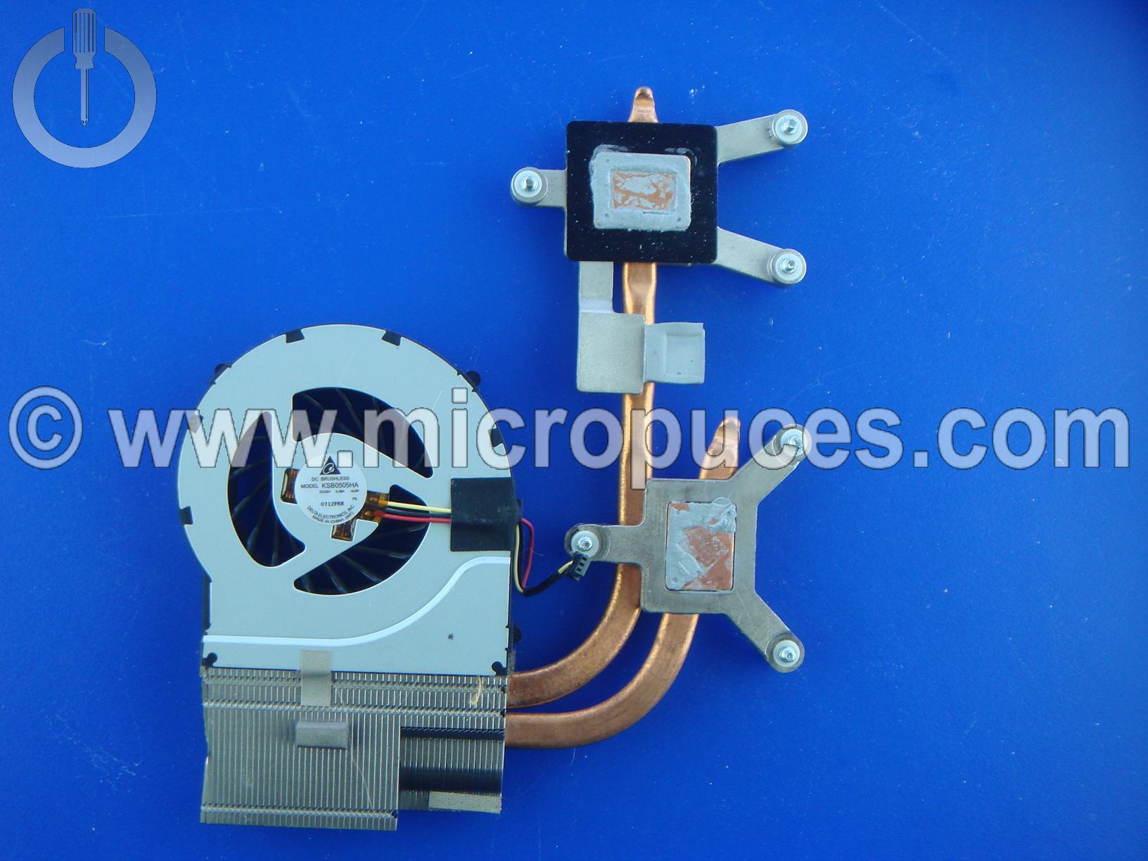 Radiateur + ventilateur CPU pour HP DV6 DV7 610775-001