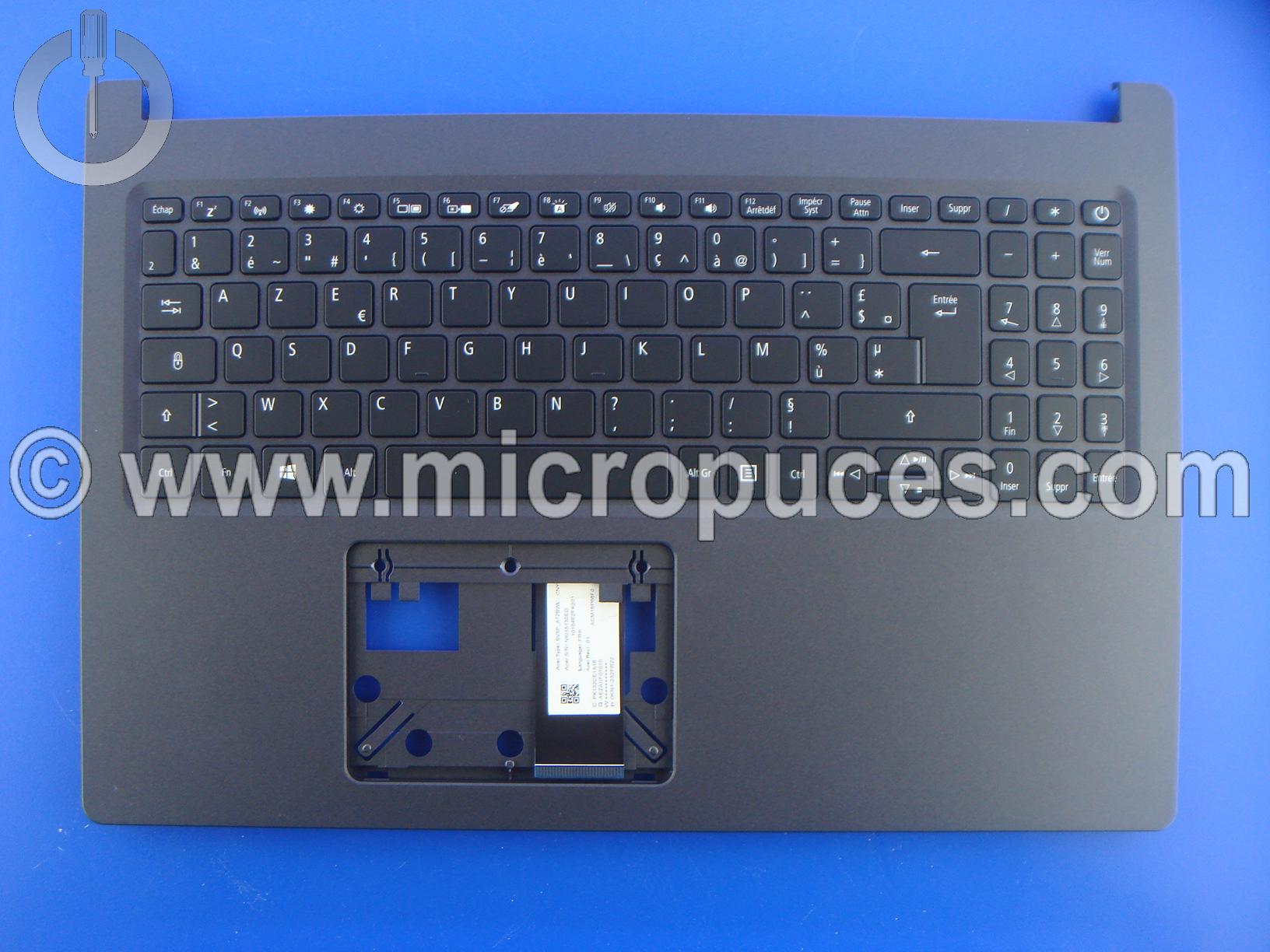 Clavier + plasturgie noire ACER Aspire A515-54 ( rétro éclairée )