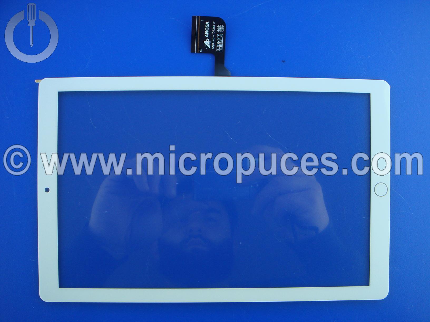 Vitre tactile NEUVE blanche 10" pouces ANGS-CTP-101212