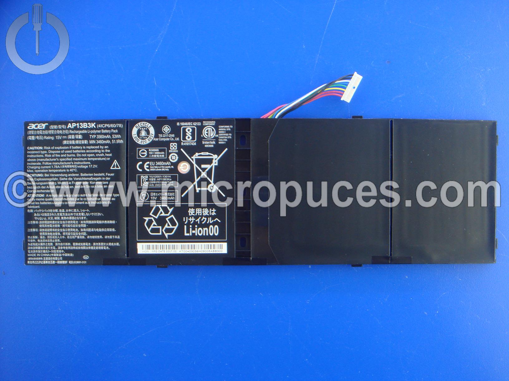 Batterie d'origine AP13B3K pour ACER