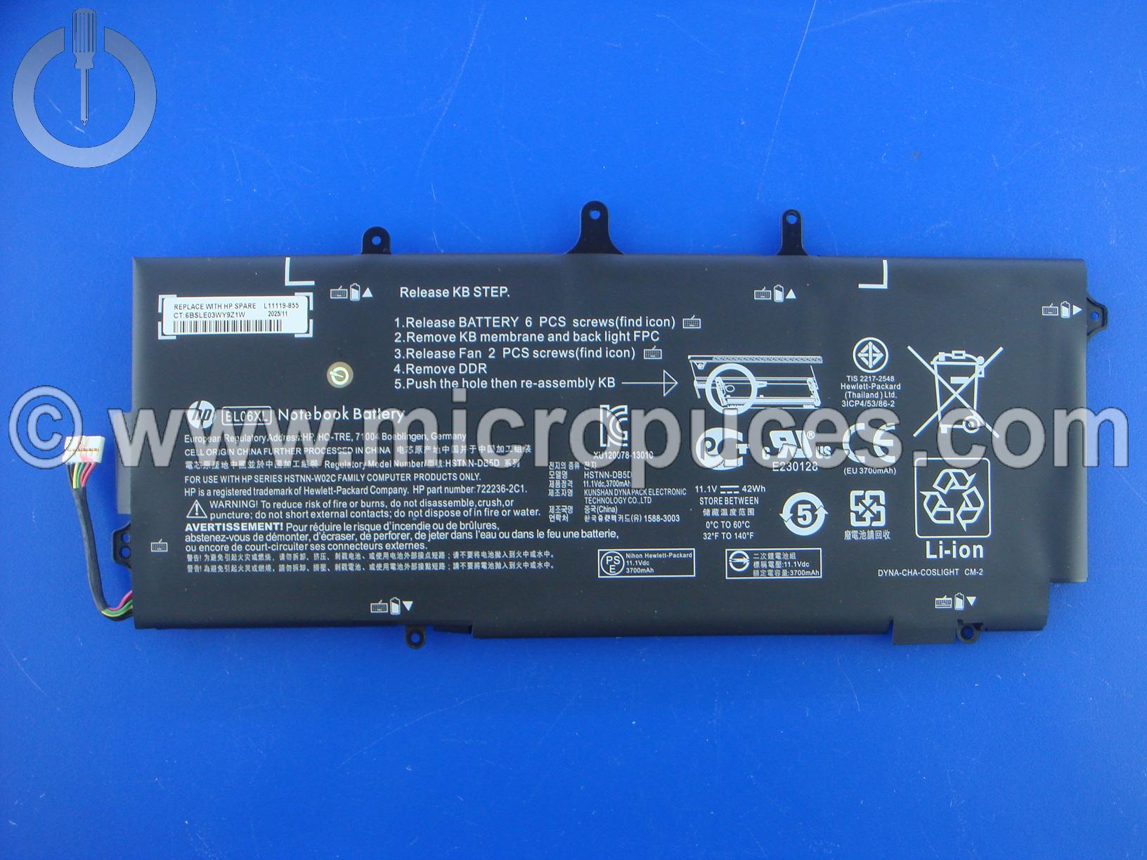 Batterie d'origine pour HP EliteBook Folio 1040 G1 G2