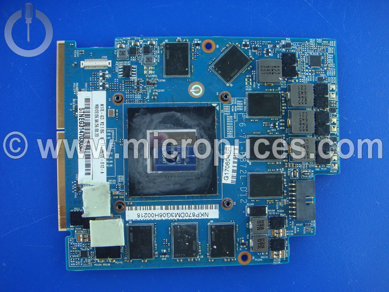 Carte graphique pour Clevo P870 - GTX 1080