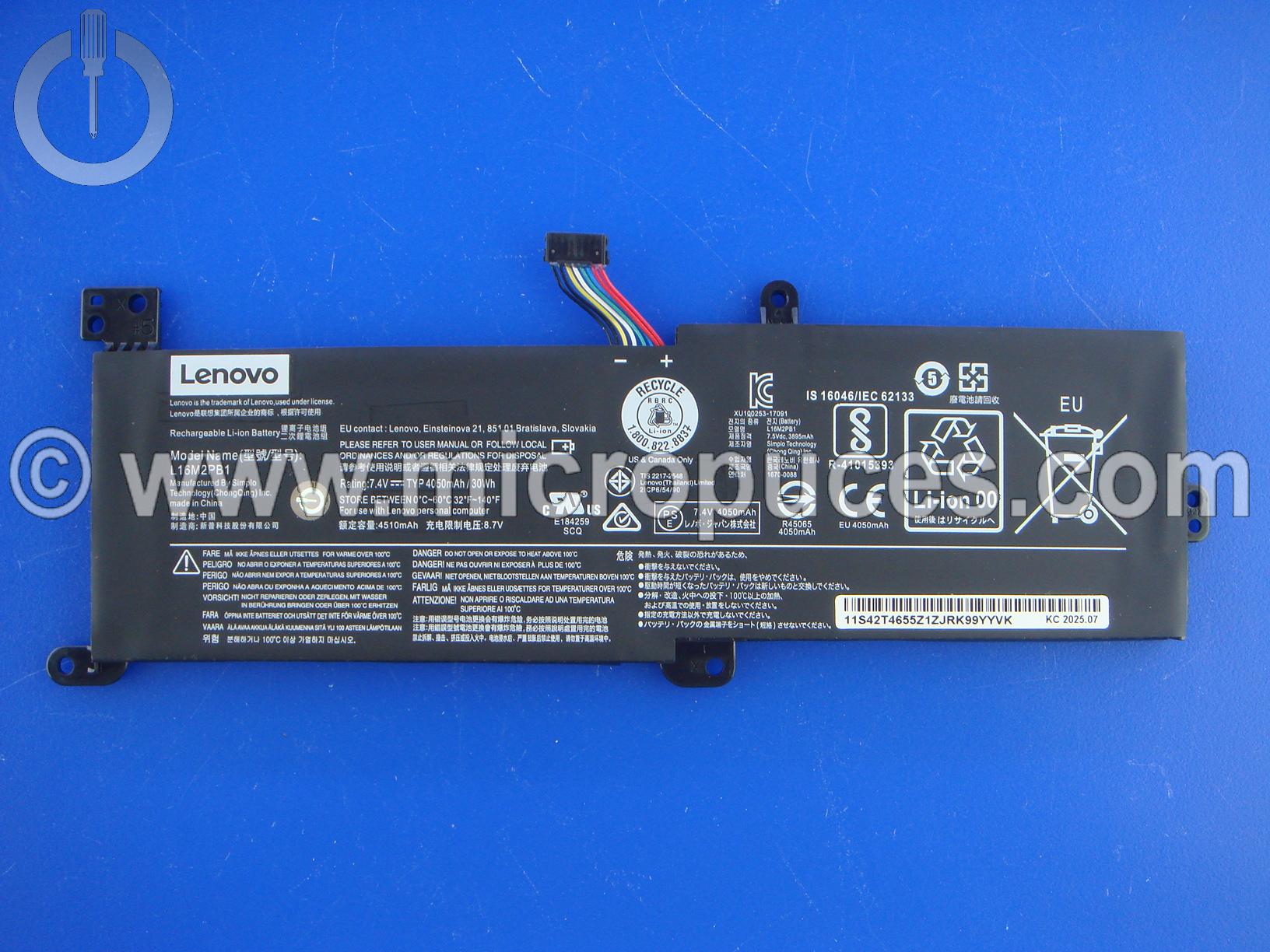 Batterie d'origine pour lenovo Ideapad 300-17
