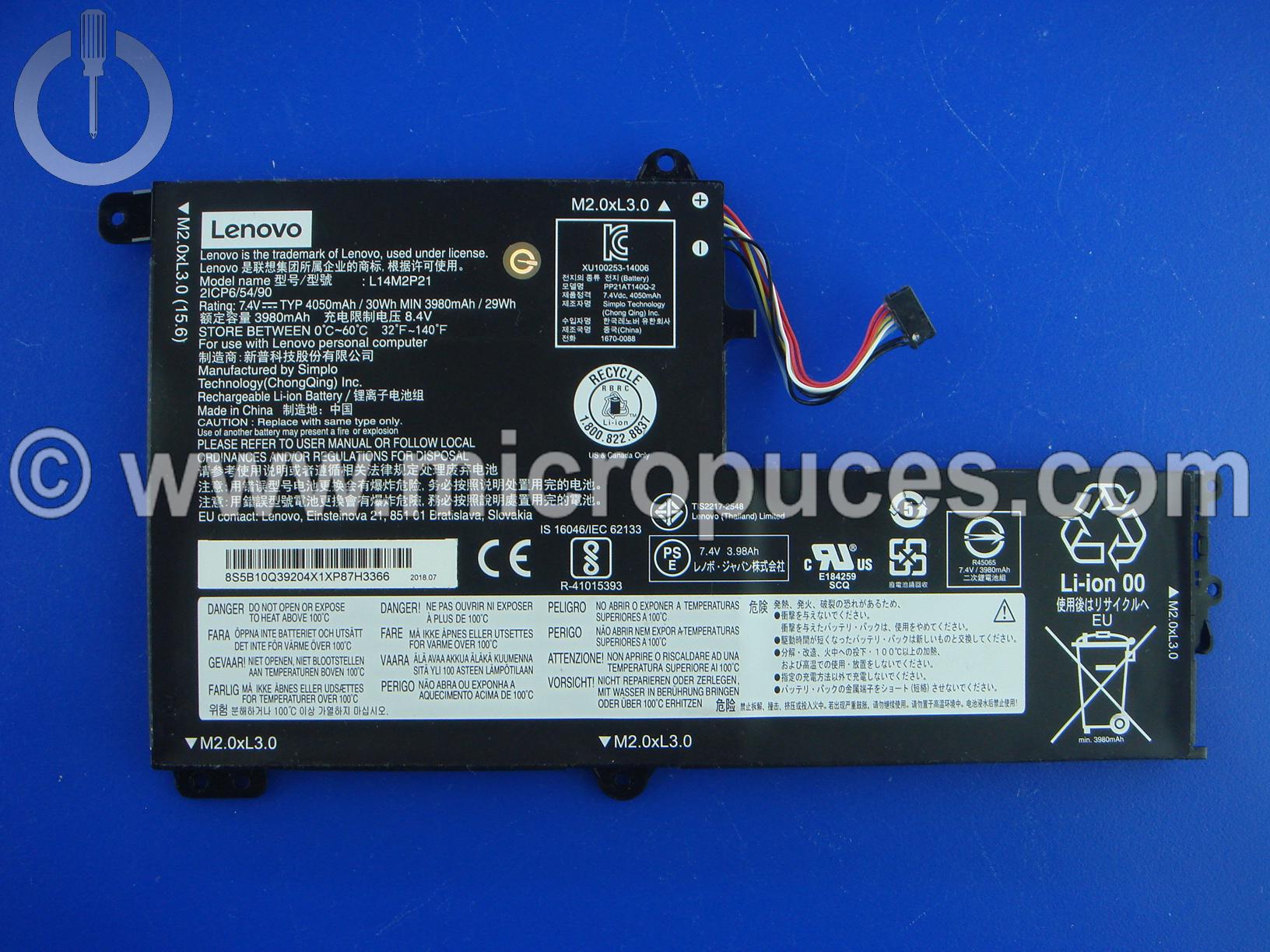 Batterie d'origine pour LENOVO Yoga et Ideapad