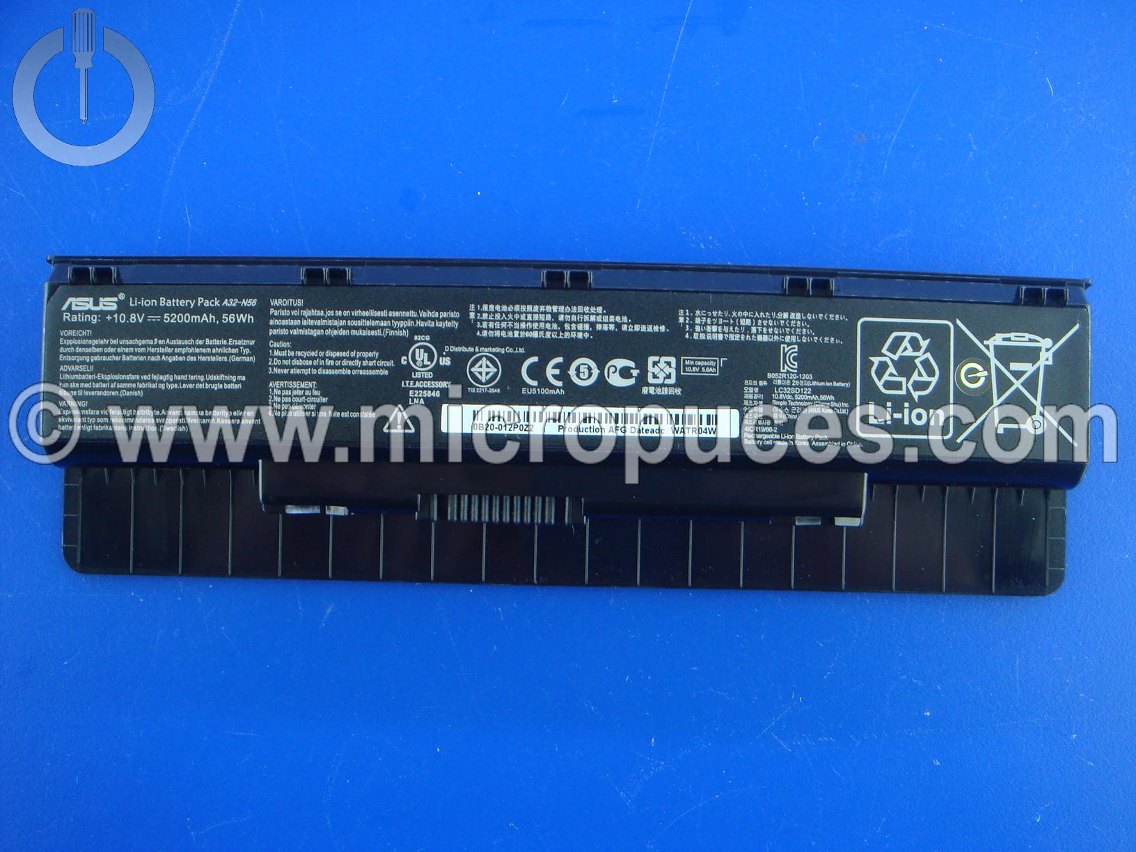 Batterie 4800mAh pour ASUS N46 N56 N76