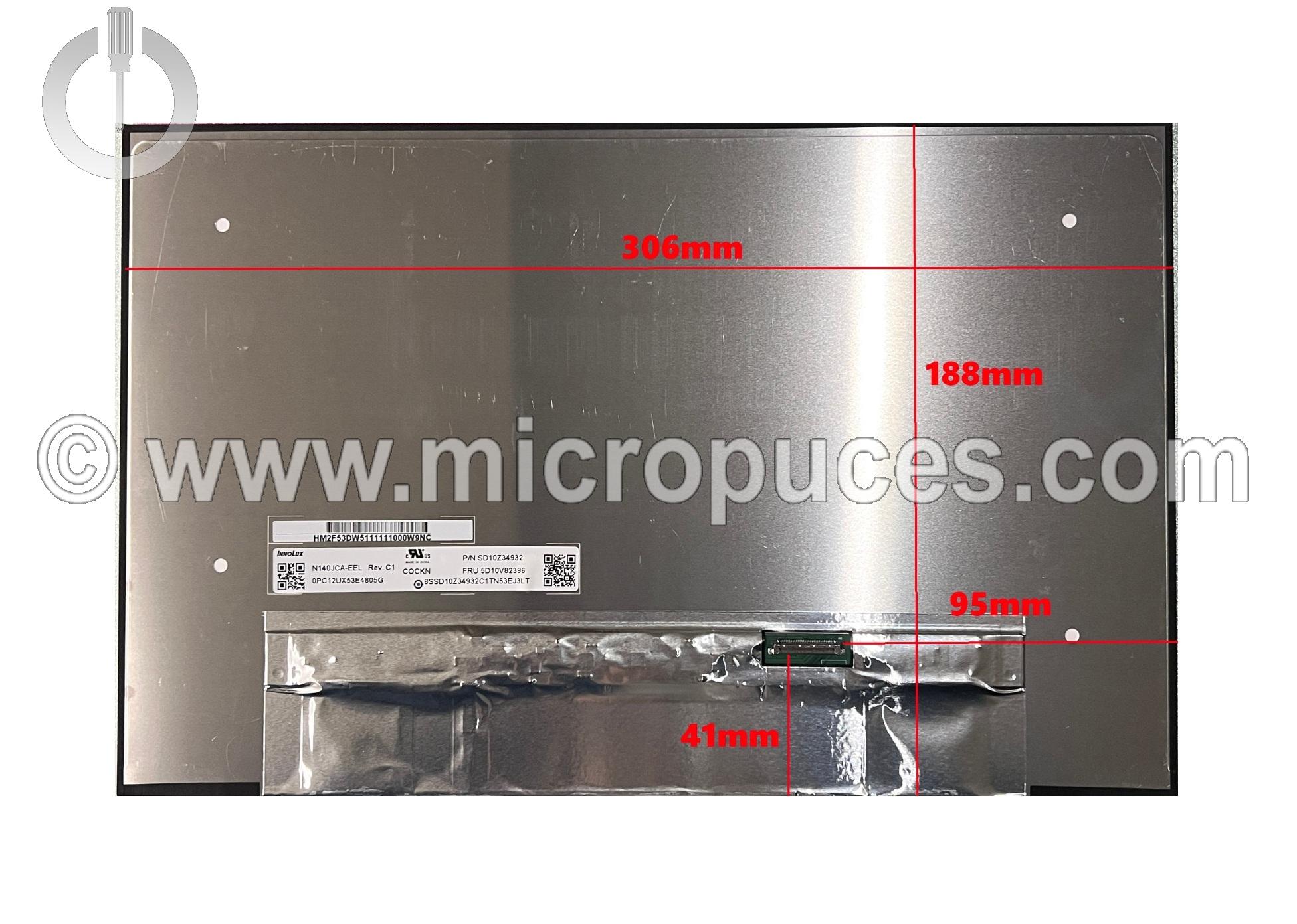 Ecran 14" Led Slim 30 pin WUXGA 2K 60 Hz