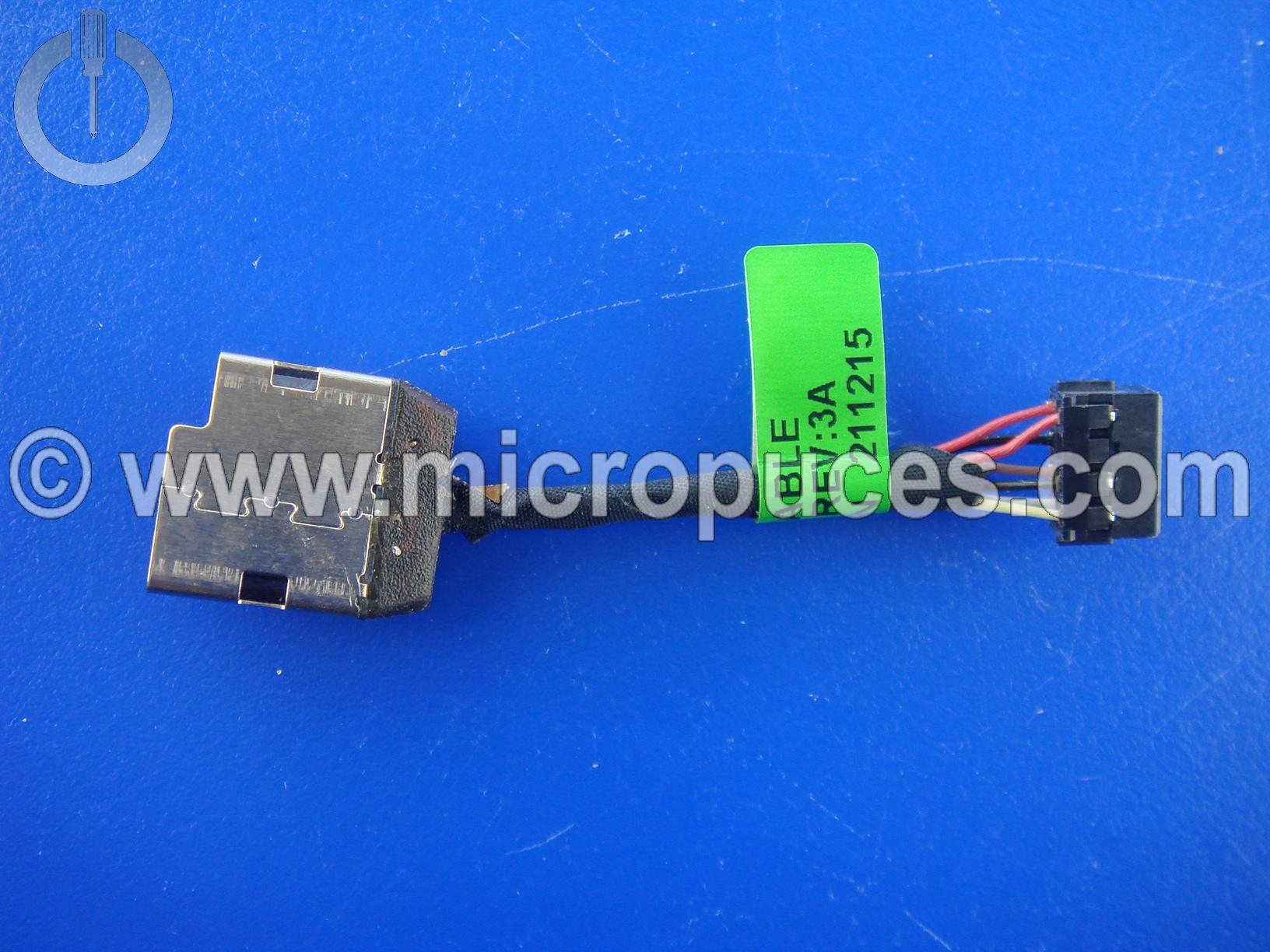 Cable alimentation 6 cm pour HP Pavilion 14 15 et 17