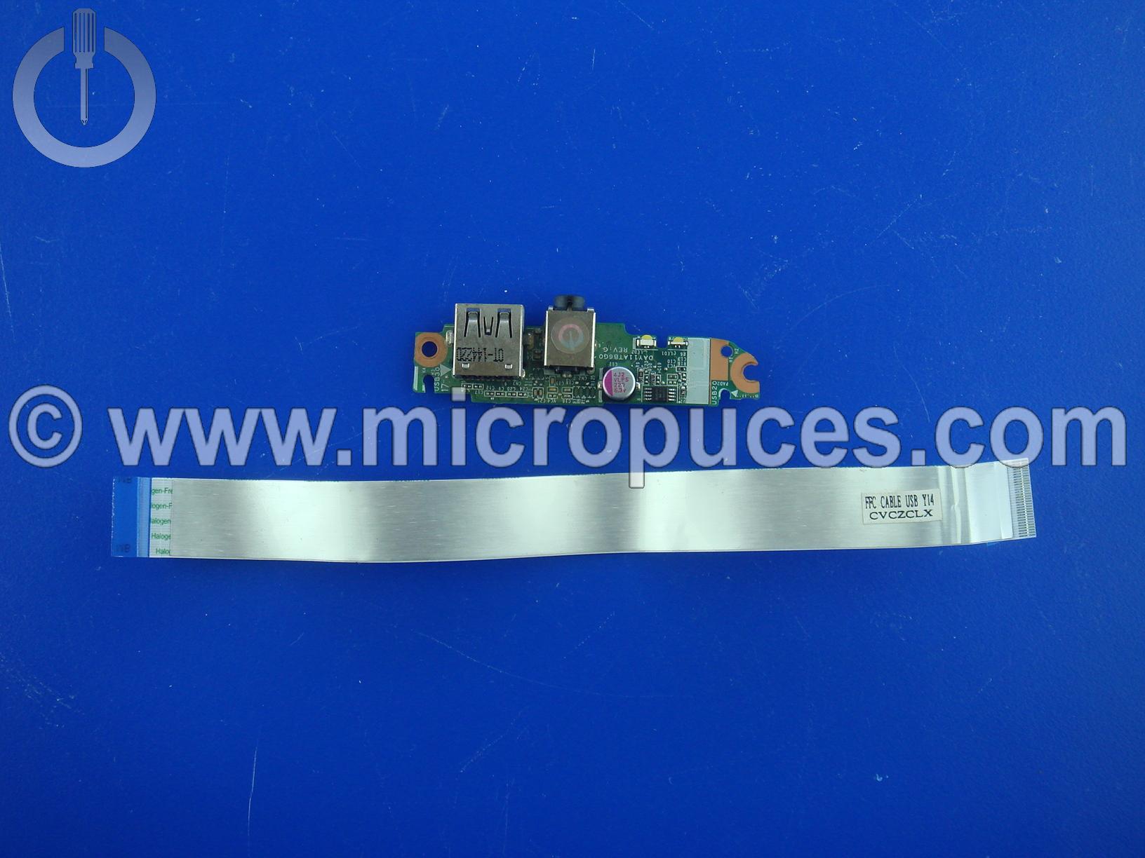 Carte fille USB + jack audio pour HP pavilion 15-p