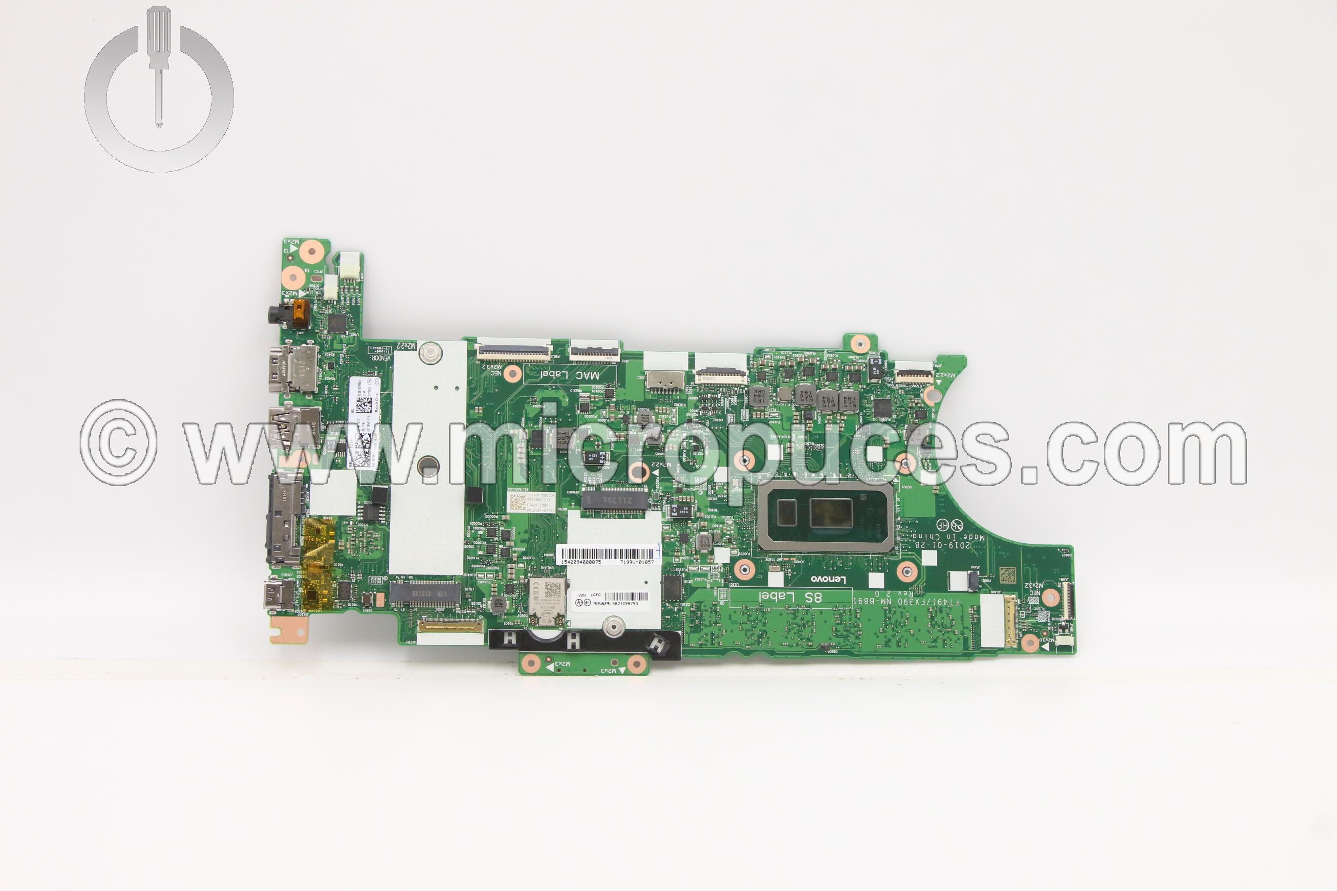 Carte m�re I5-8365U pour LENOVO Thinkpad T490S - 16GB