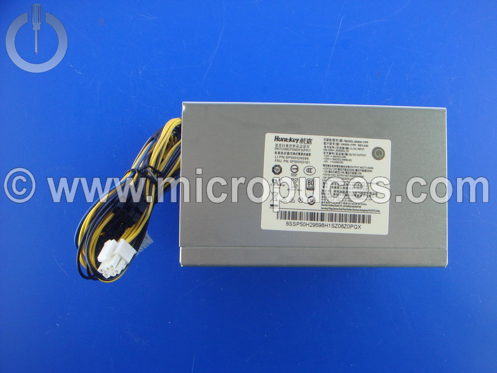 Alimentation 500W pour LENOVO P340 Workstation