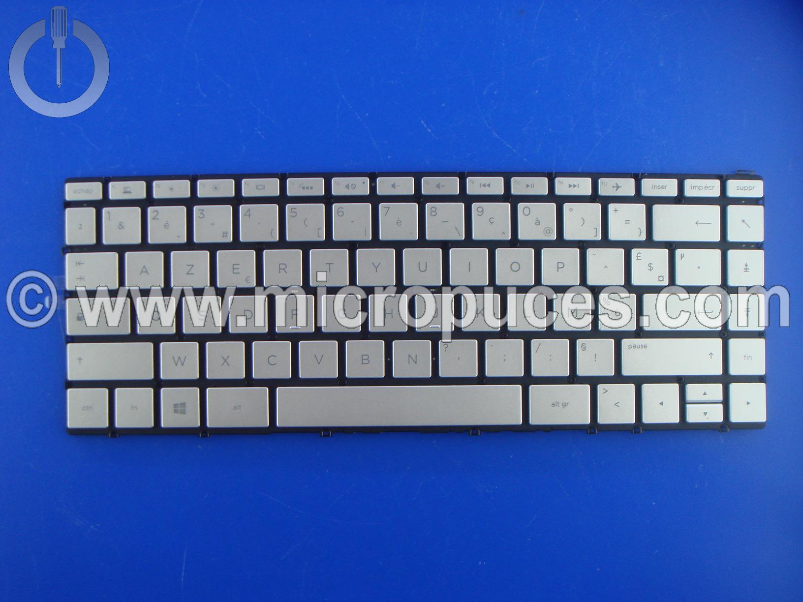 Clavier Silver r�tro �clair� HP Envy 13-AD