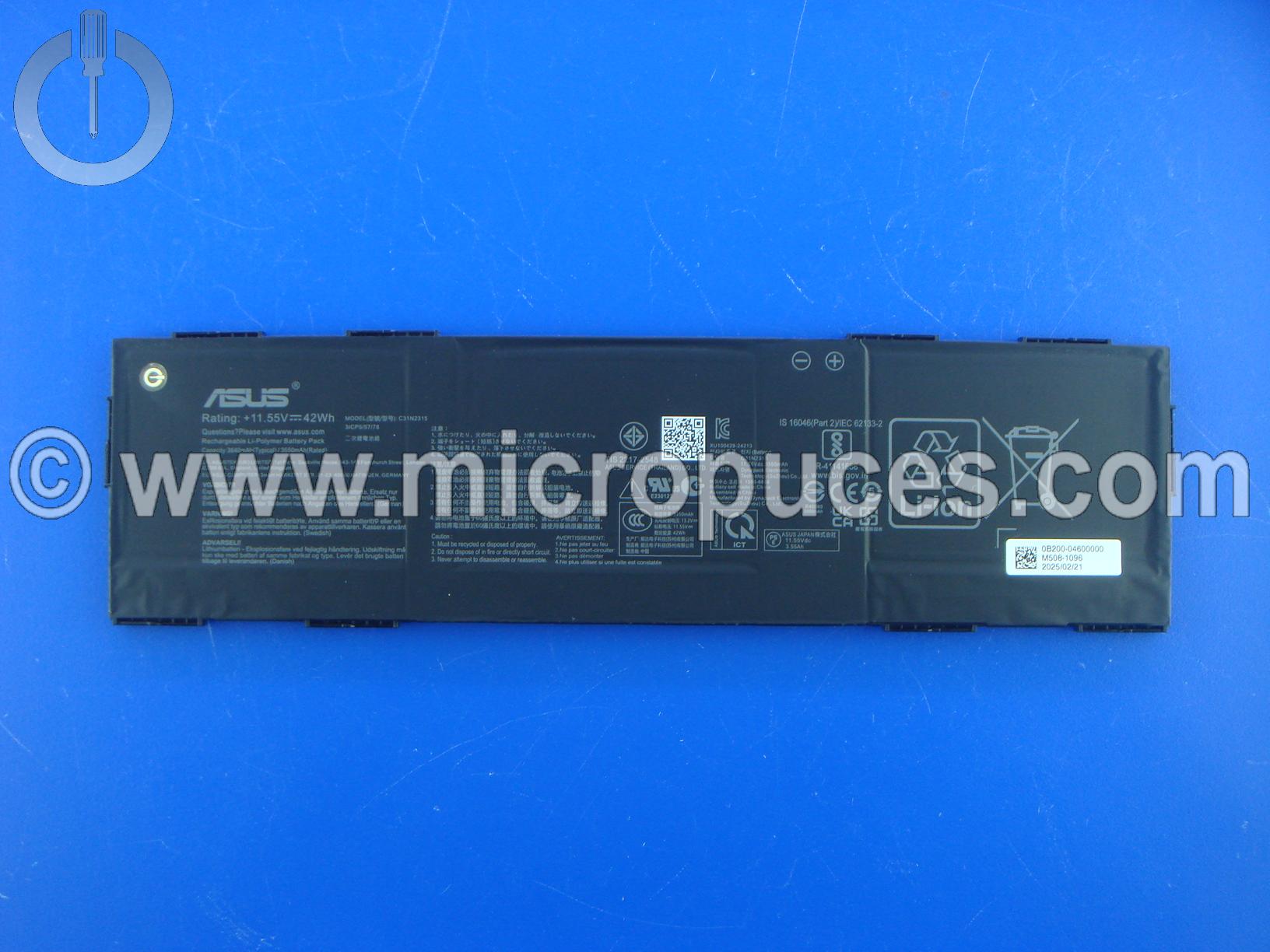 Batterie 42 Wh pour ASUS BM1503