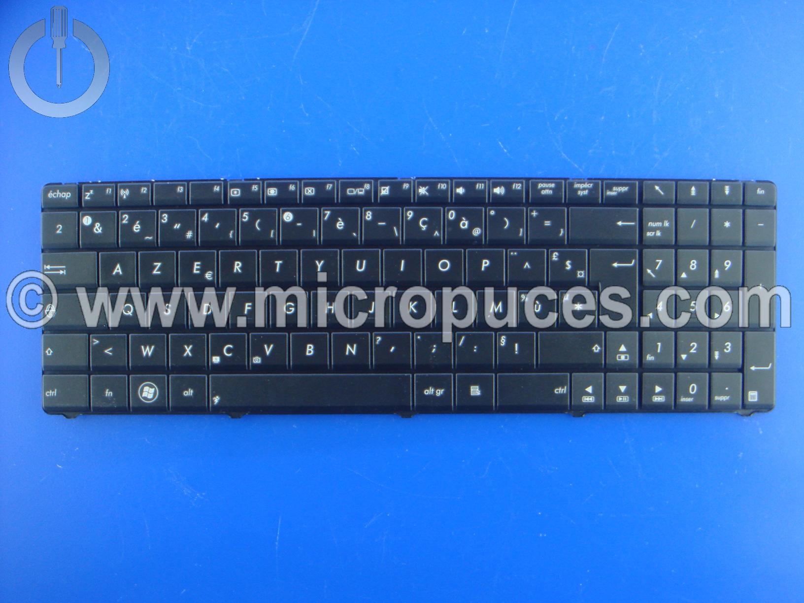 Clavier AZERTY noir pour ASUS B53 N53 K52