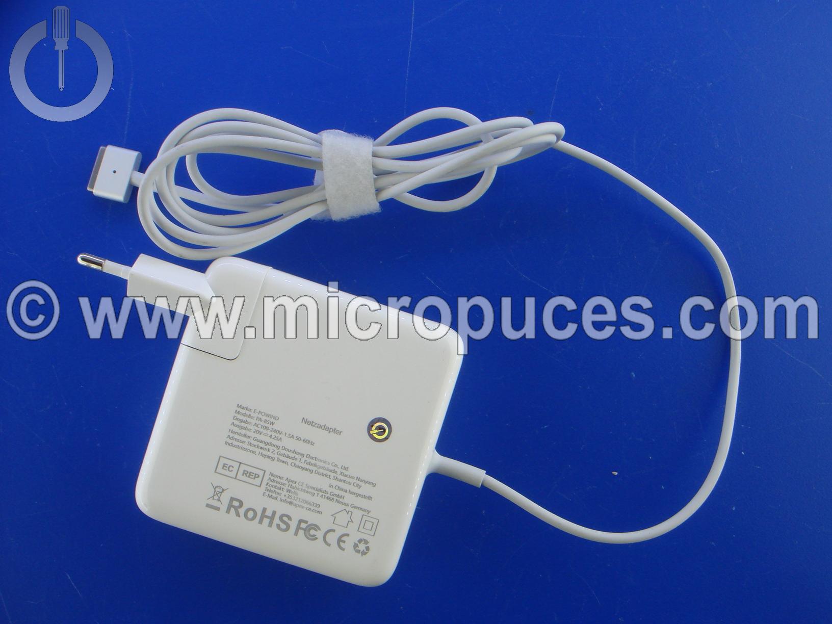 Chargeur de remplacement APPLE 85W pour Macbook magsafe 2