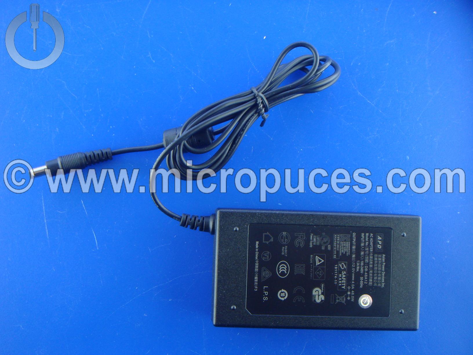 Chargeur Alimentation 12V 4A