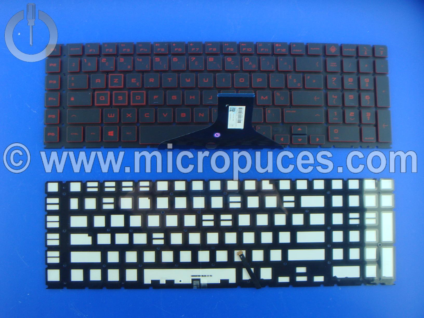 Clavier AZERTY r�tro�clair� rouge pour OMEN 17-CB