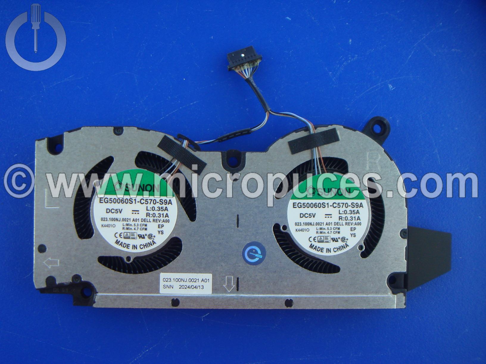 Ventilateur GPU pour Dell Inspiron 16 (7610)